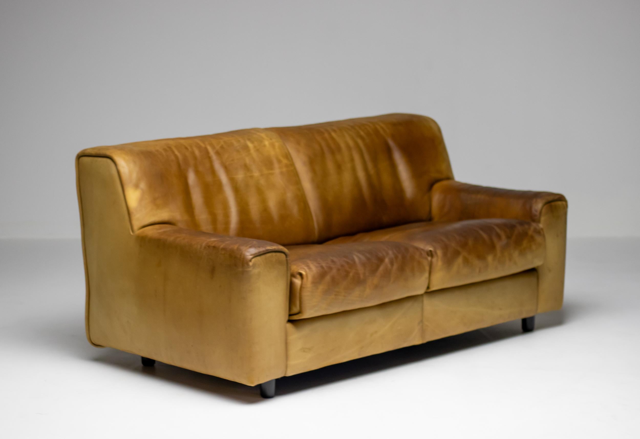 De Sede DS-42 Buffalo Leather Two-Seat Sofa 2
