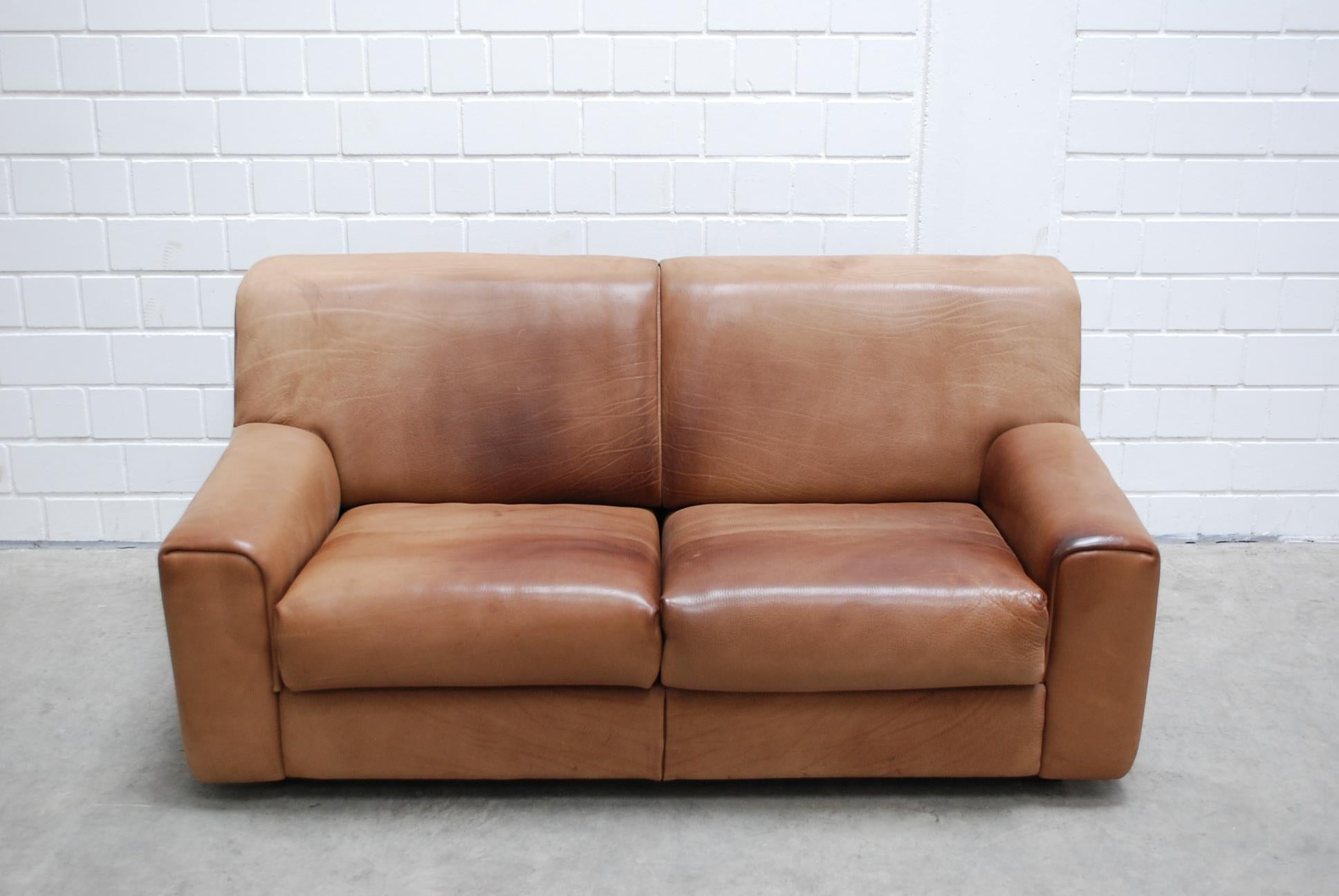 Mid-Century Modern De Sede Ds 42 Neck Leather Sofa