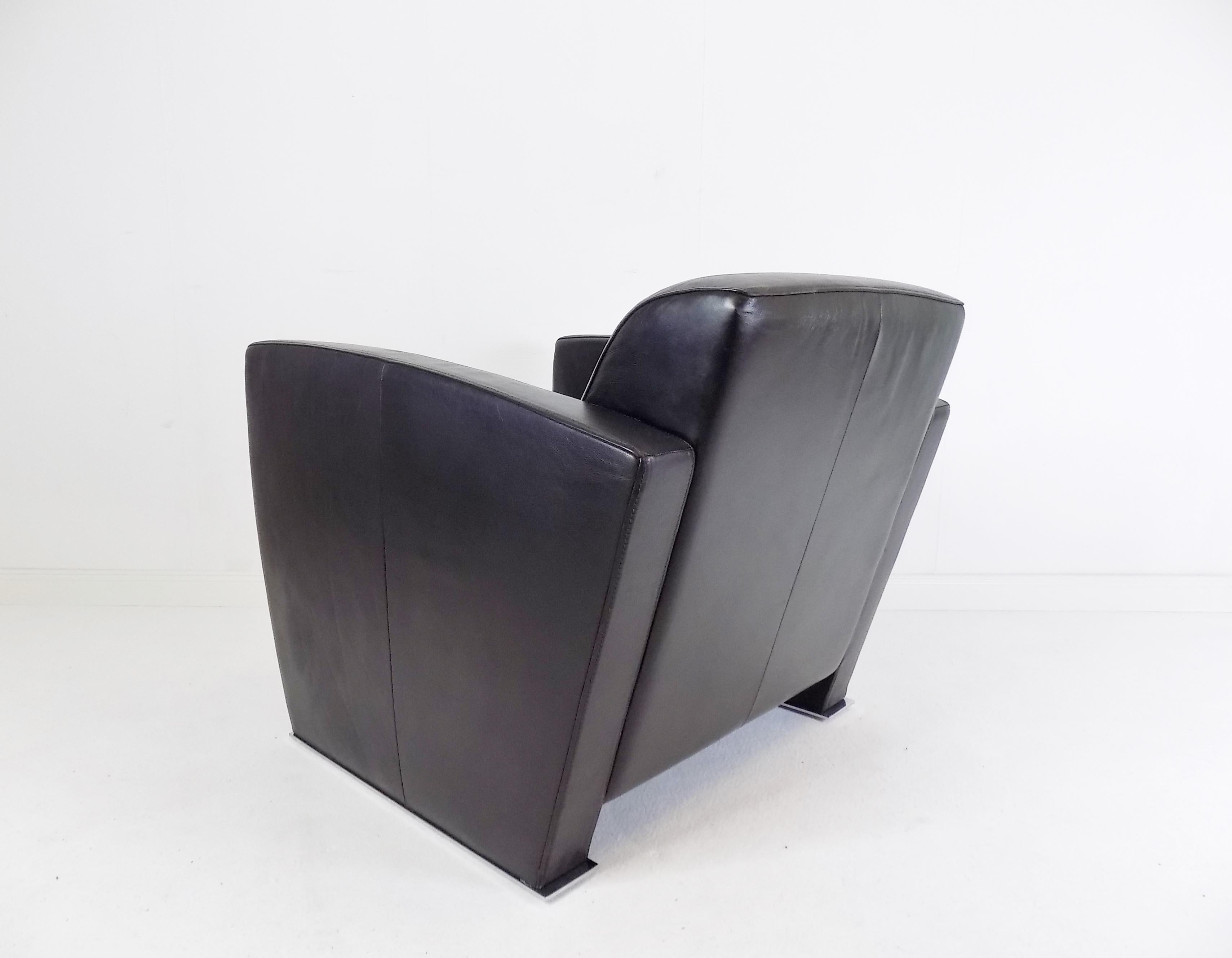 Post-Modern De Sede DS 420 leather armchair by Jean-Pierre Dovat