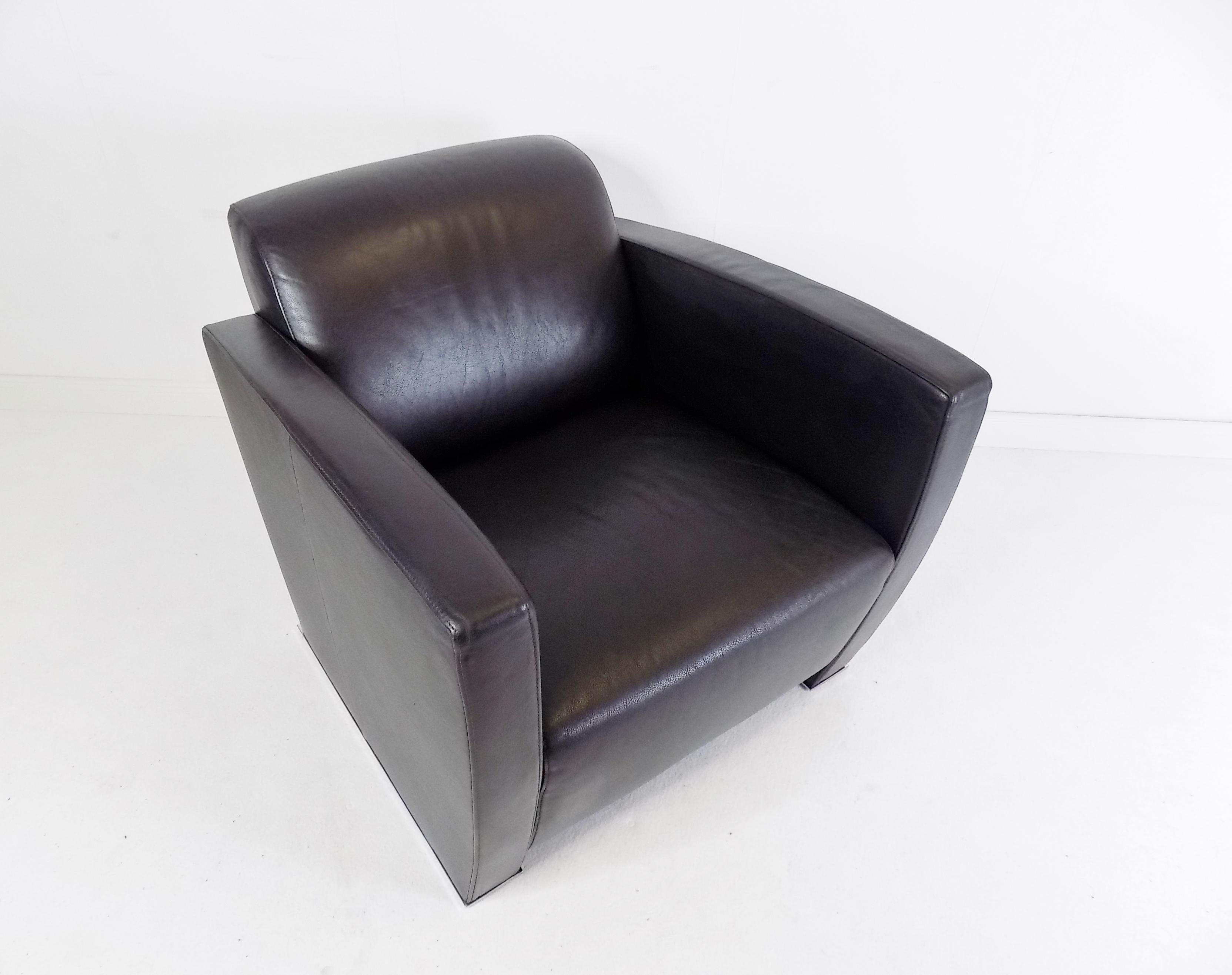 Swiss De Sede DS 420 leather armchair by Jean-Pierre Dovat