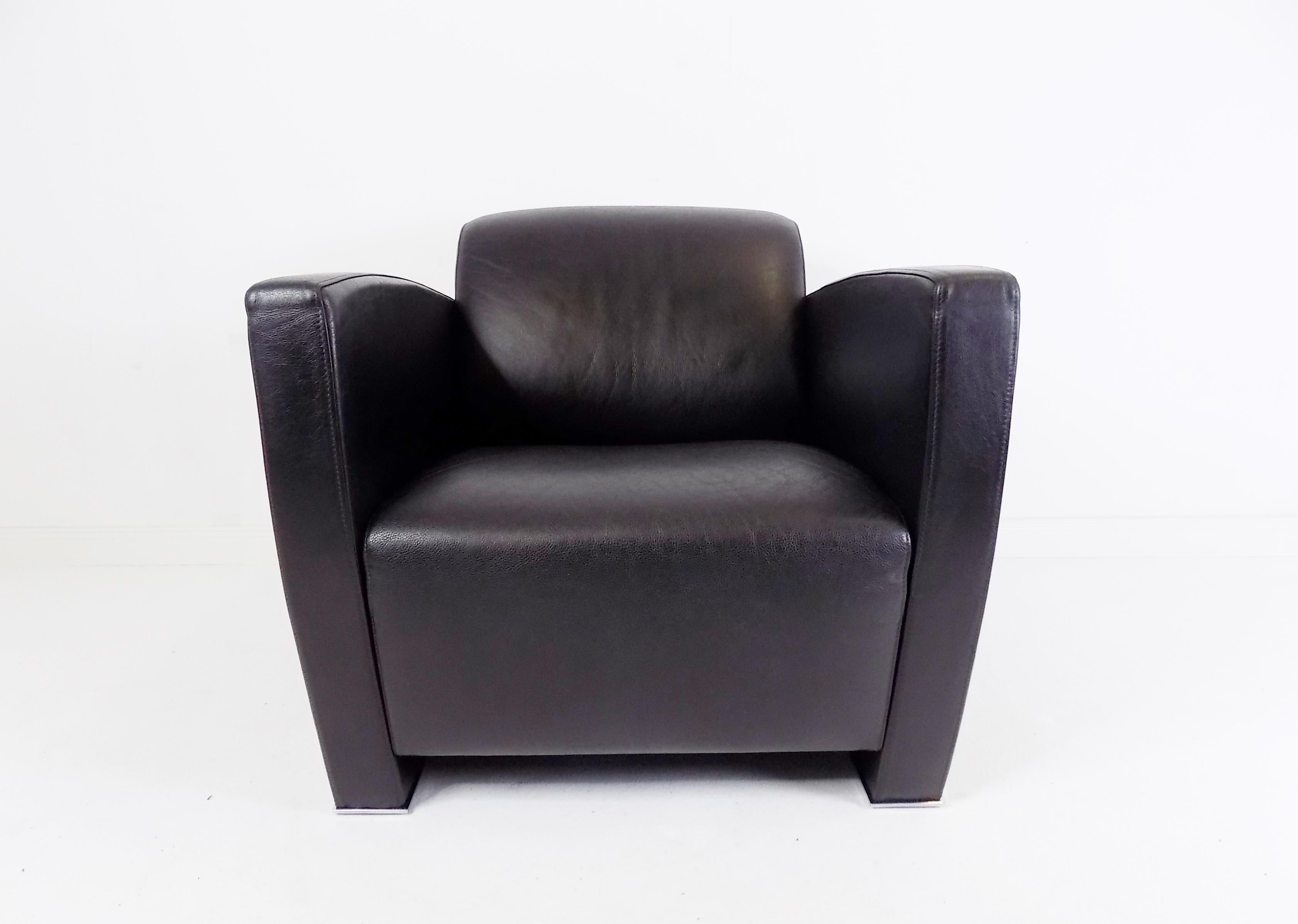 De Sede DS 420 leather armchair by Jean-Pierre Dovat In Good Condition In Ludwigslust, DE