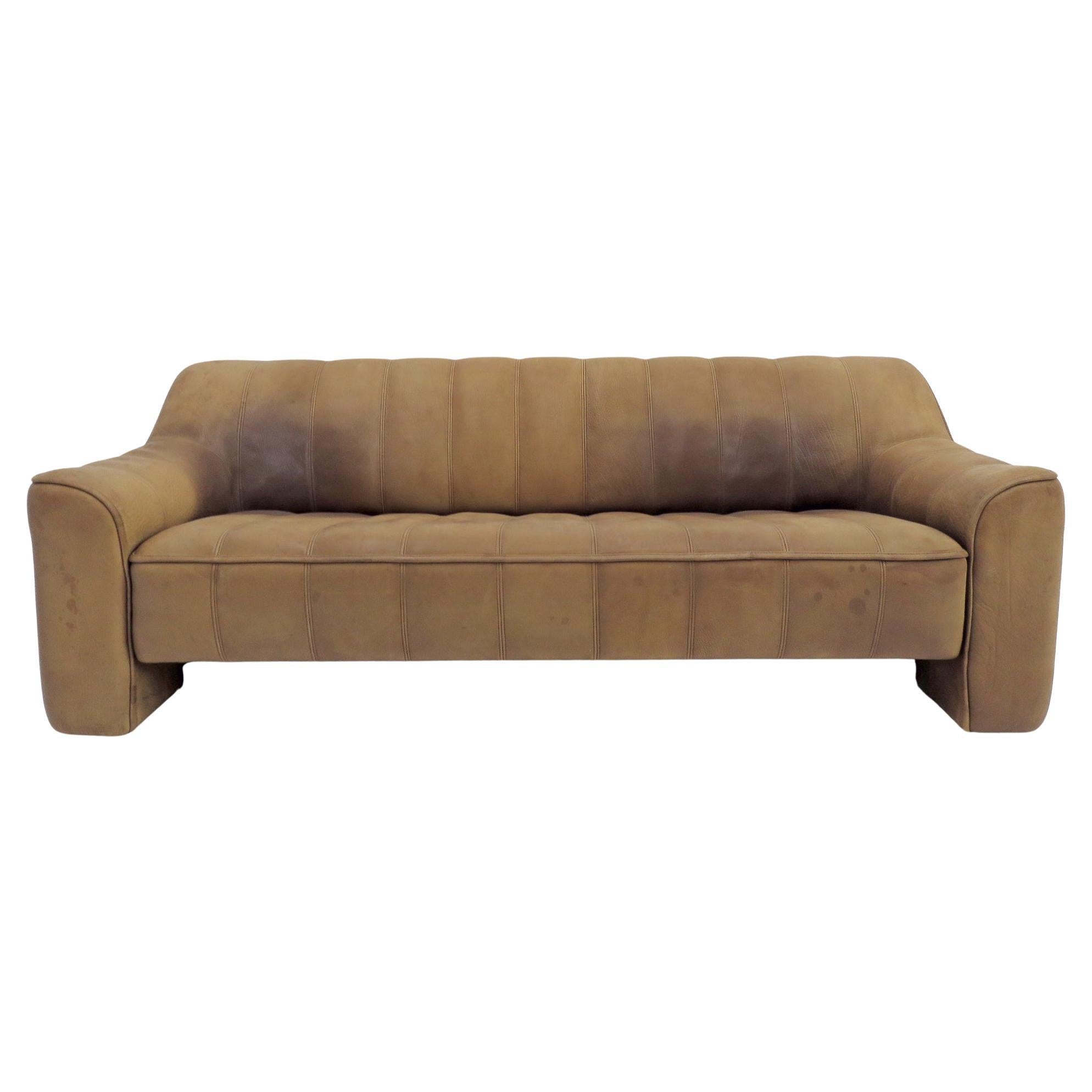 De Sede DS-44 Buffalo Leather 3-Seater Sofa, Switzerland, 1970s