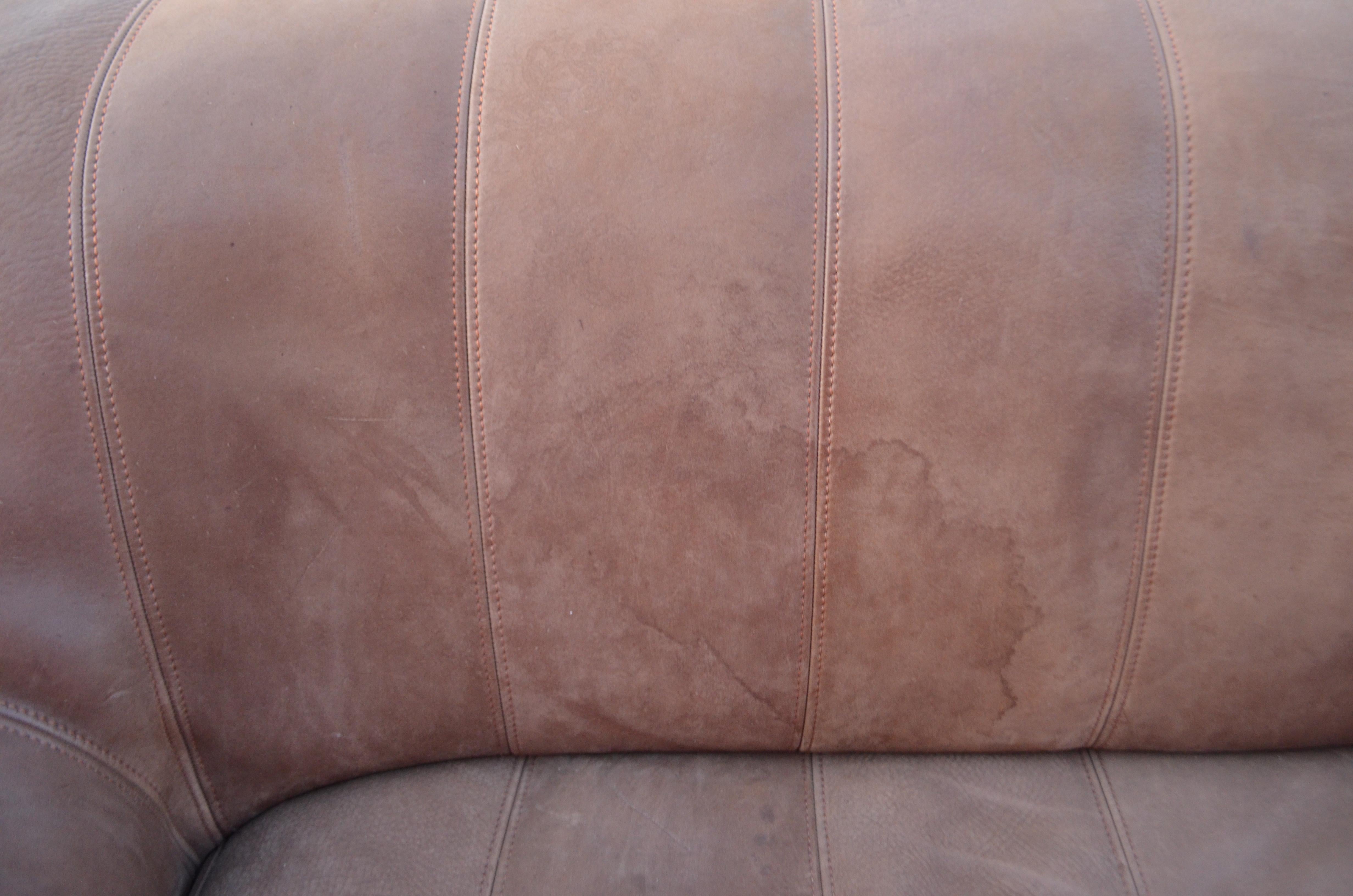 De Sede Ds 44 Loveseat Neck Leather Sofa Brown For Sale 1