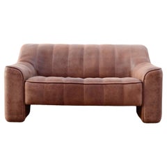 De Sede Ds 44 Loveseat Neck Leather Sofa Brown