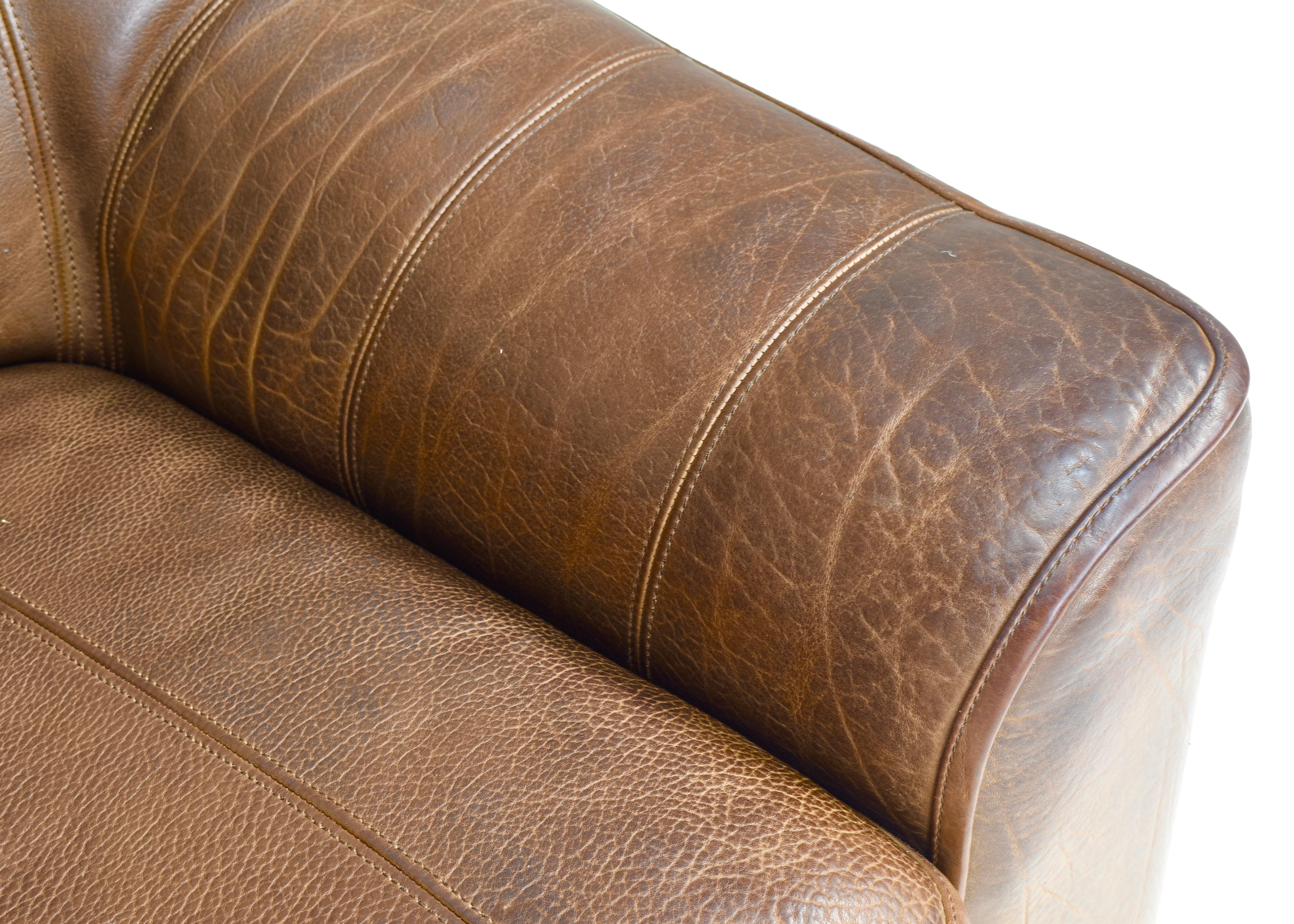 De Sede DS-44 two seat sofa in Tan Buffalo leather – Switzerland, 1970s en vente 5