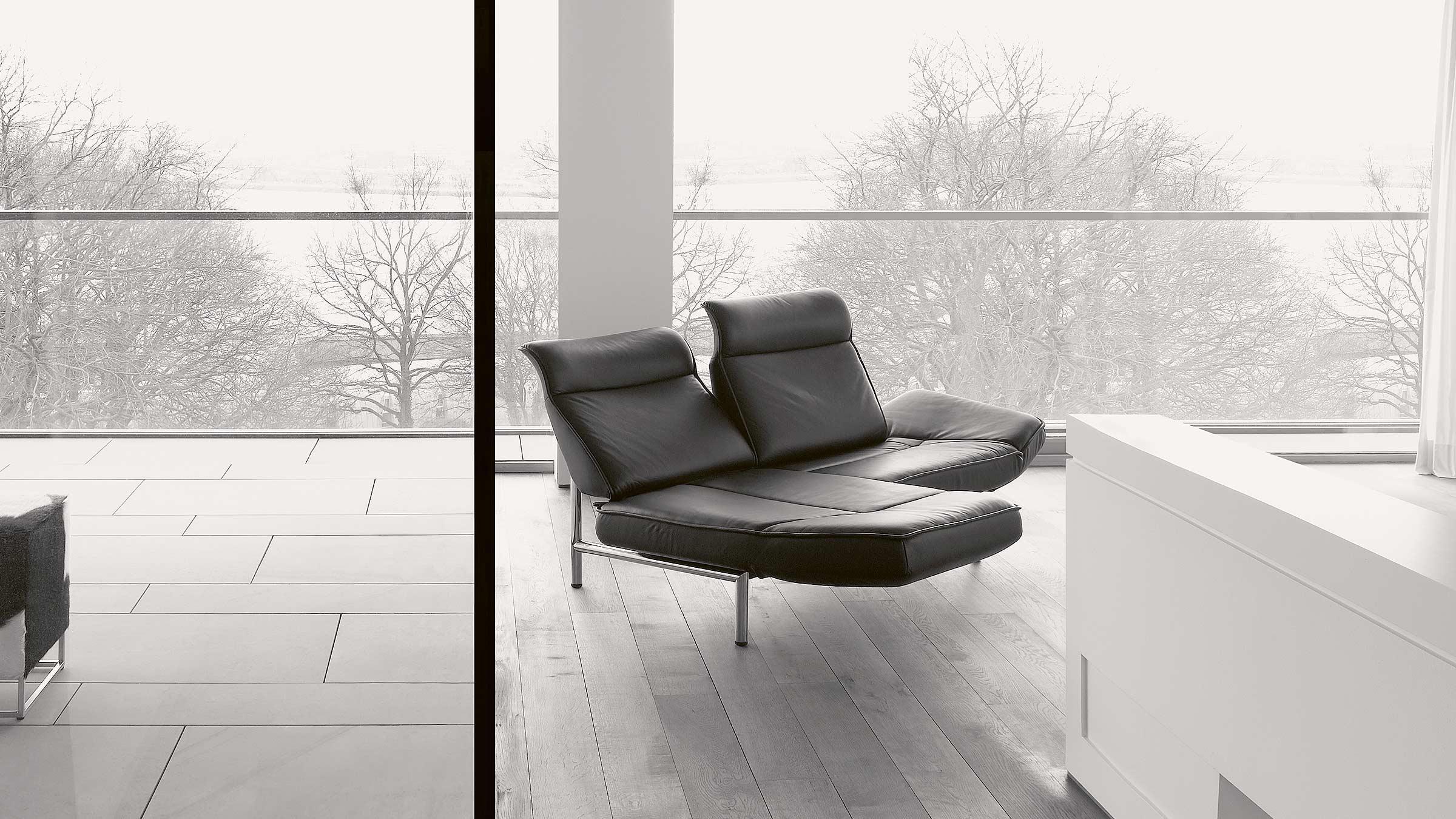 XXIe siècle et contemporain Canapé De Sede DS-450/02 en tissu blanc cassé de Thomas Althaus en vente