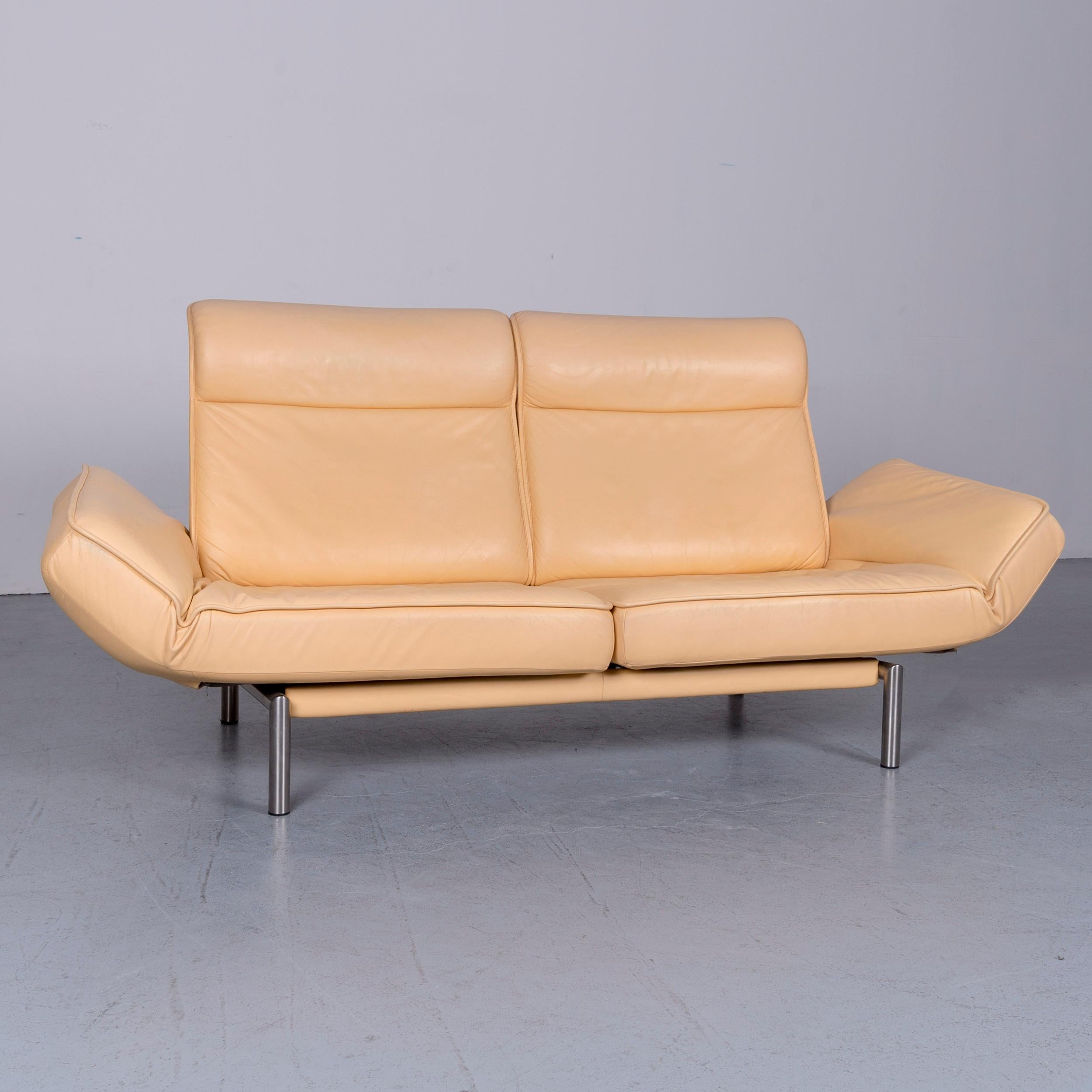 Moderno De Sede DS 450 Divano in pelle di design Beige Divano in vera pelle Funzione