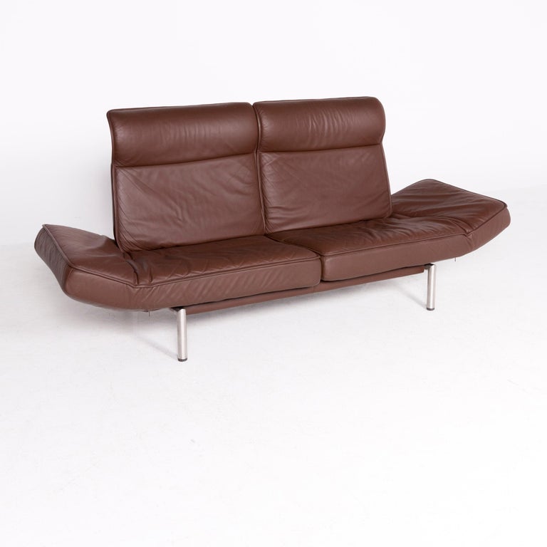 De Sede Ds 450 Designer Leather Sofa Brown Genuine Three Seat Couch