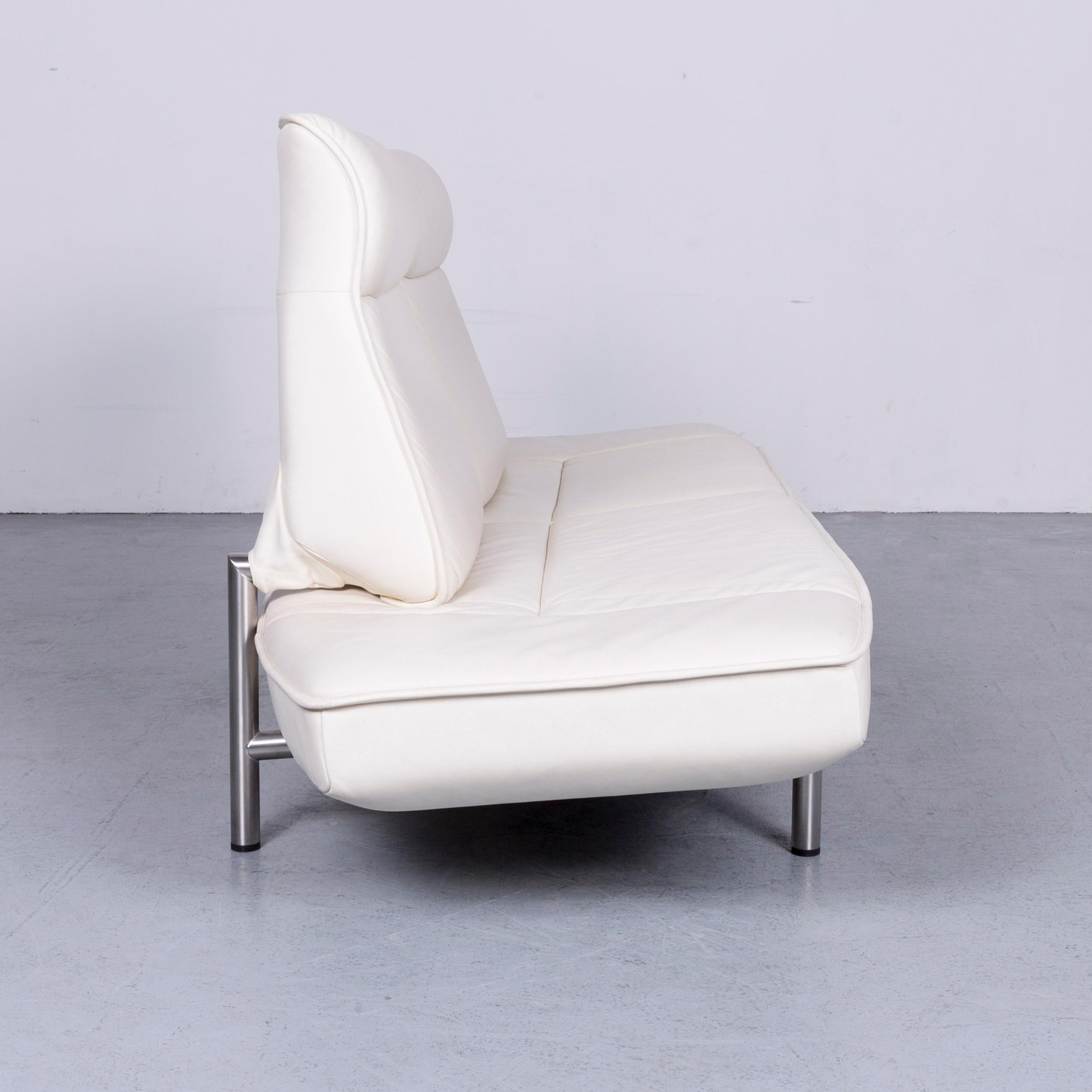 De Sede DS 450 Designer Leather Sofa White Two-Seat Function Modern 8