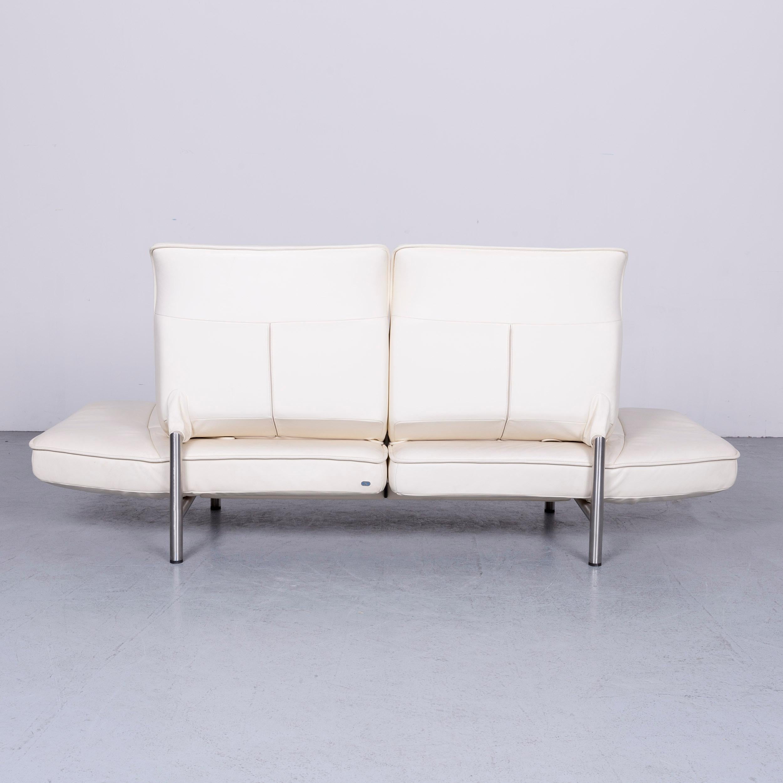 De Sede DS 450 Designer Leather Sofa White Two-Seat Function Modern 9