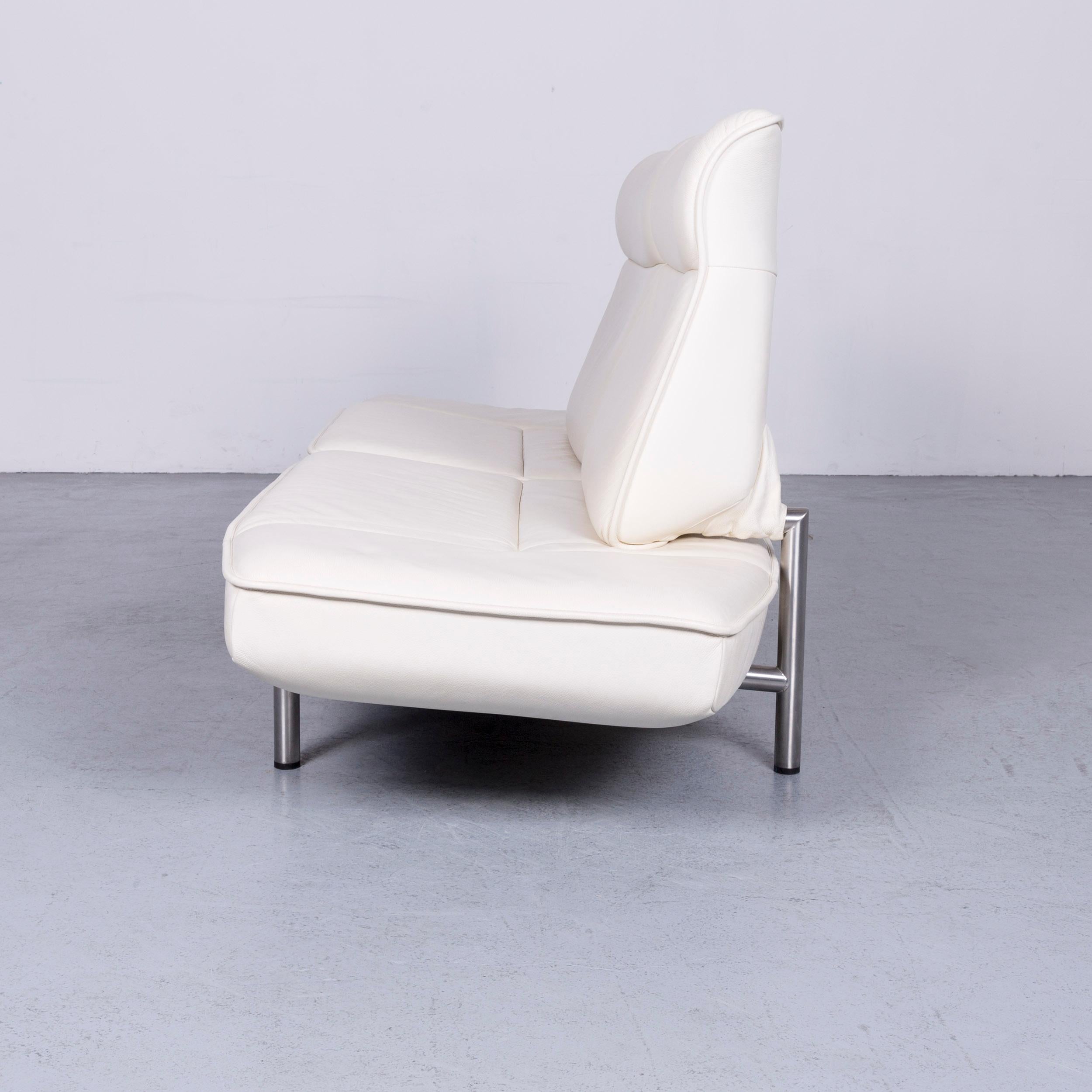 De Sede DS 450 Designer Leather Sofa White Two-Seat Function Modern 10