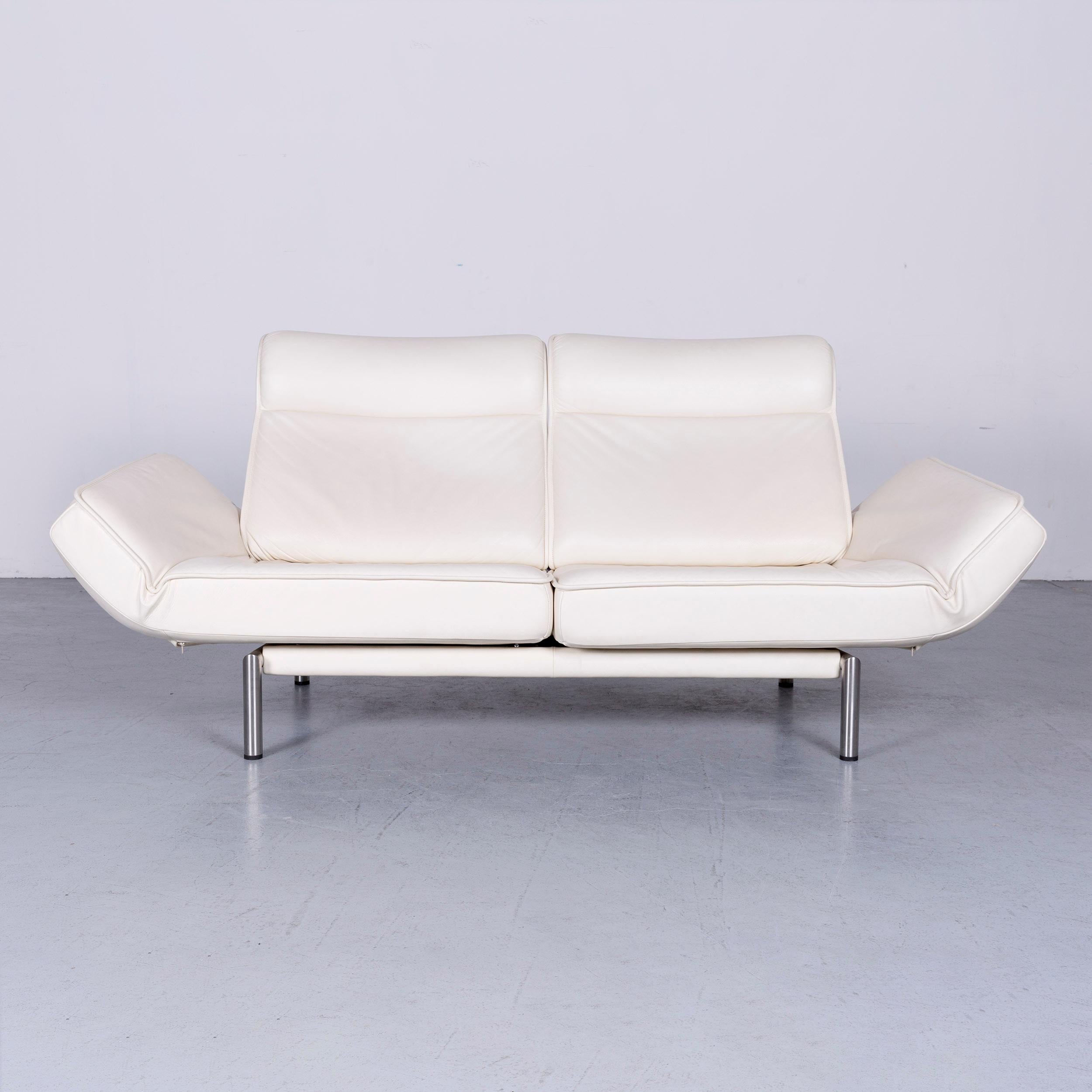 De Sede DS 450 Designer Leather Sofa White Two-Seat Function Modern In Excellent Condition In Cologne, DE