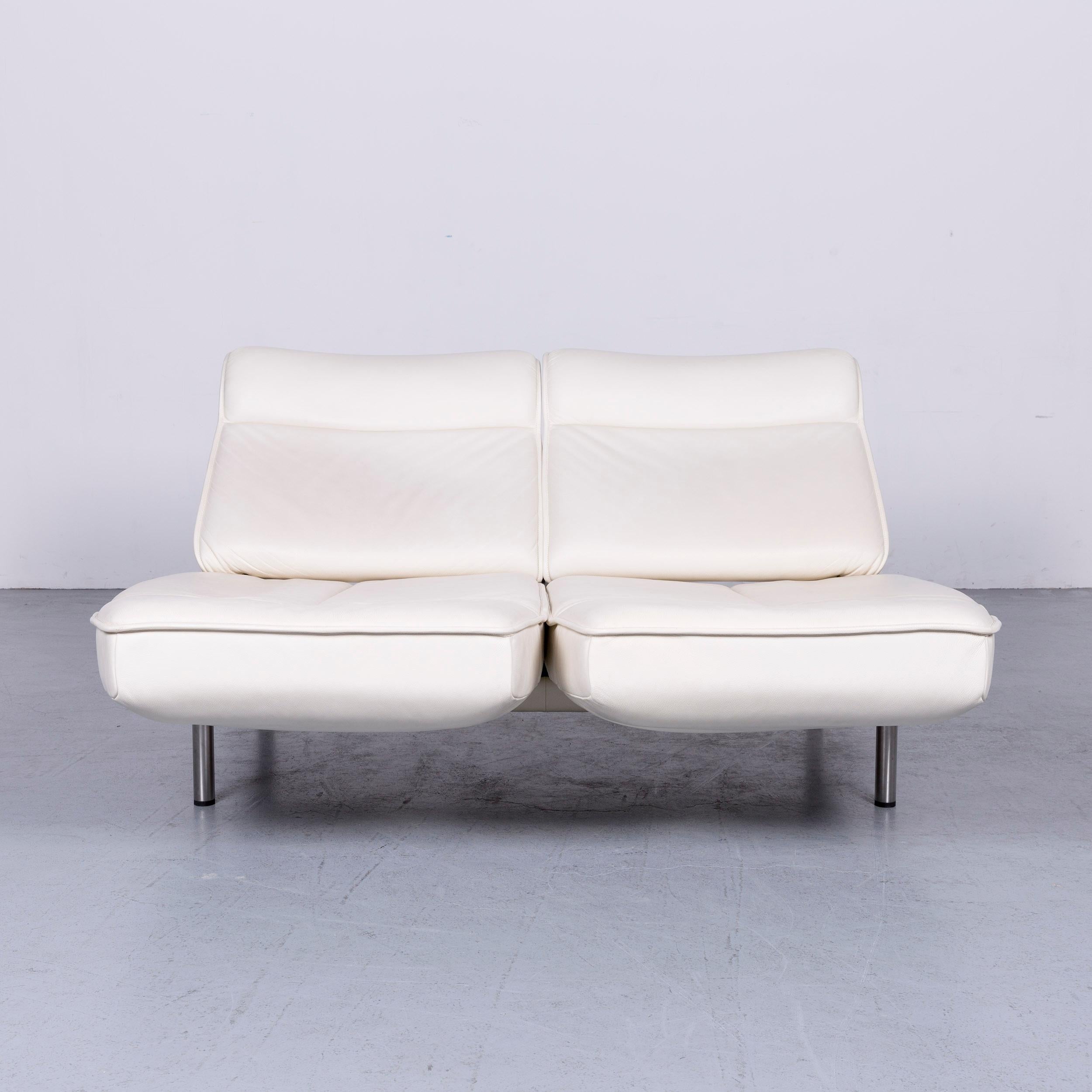 De Sede DS 450 Designer Leather Sofa White Two-Seat Function Modern 1