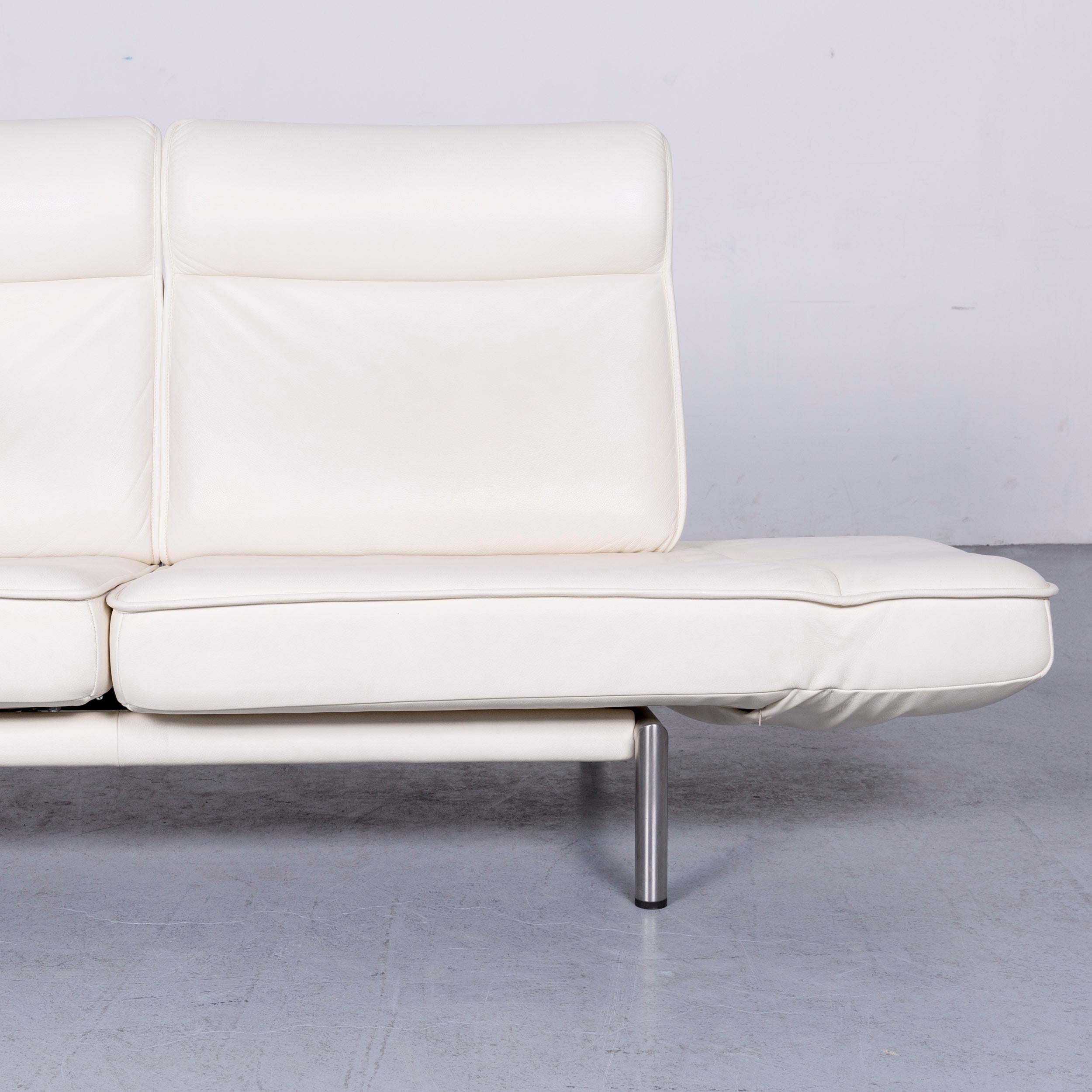 De Sede DS 450 Designer Leather Sofa White Two-Seat Function Modern 3