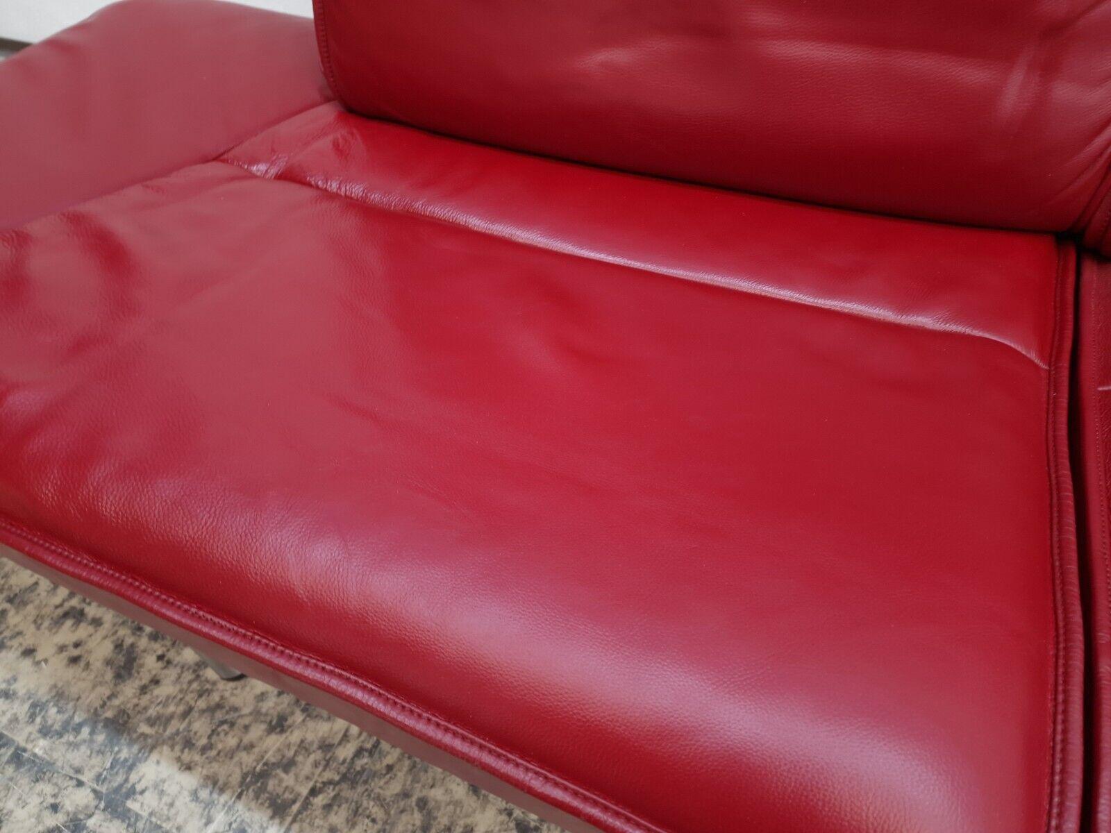 Metal de Sede DS 450 Echtleder Sofa rot Ledersofa Zweisitzer Funktionscouch desede fsm