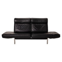 De Sede DS 450 Leather Sofa Black Two-Seater Function Relax Function