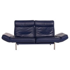 De Sede Ds 450 Leather Sofa Blue Two-Seat Function