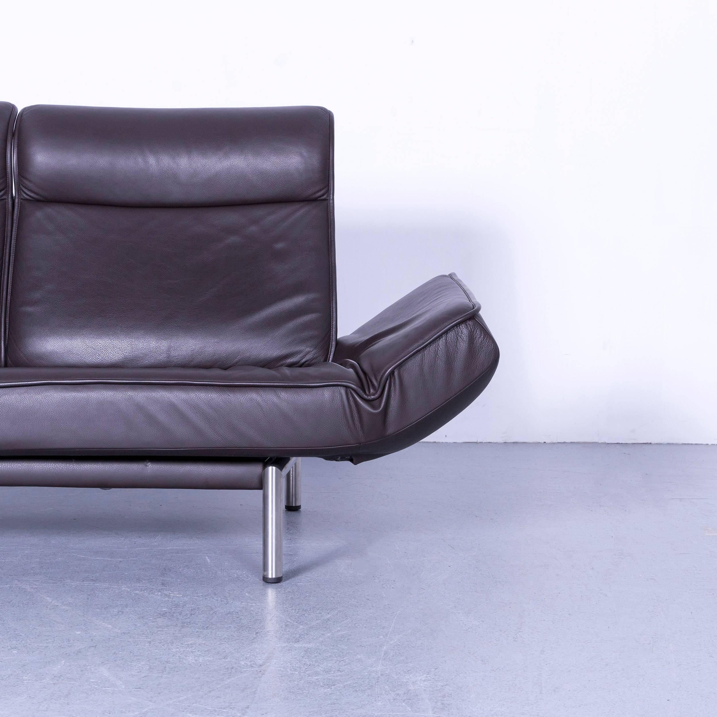 Swiss De Sede DS 450 Leather Sofa Brown Two-Seat