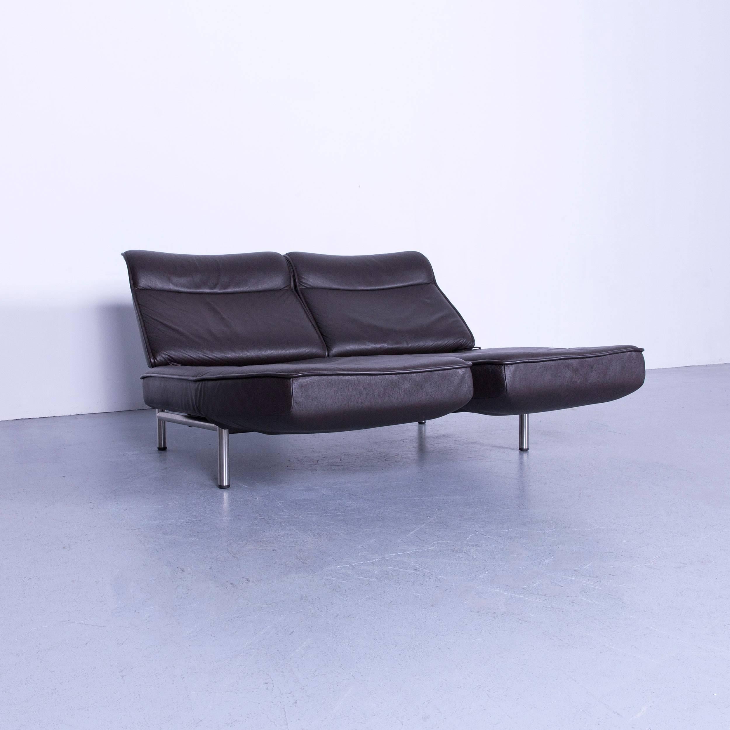 Contemporary De Sede DS 450 Leather Sofa Brown Two-Seat