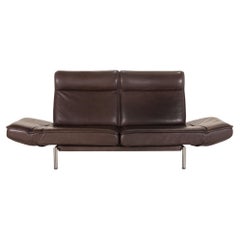 De Sede DS 450 Leather Sofa Dark Brown Two-Seater Couch Function