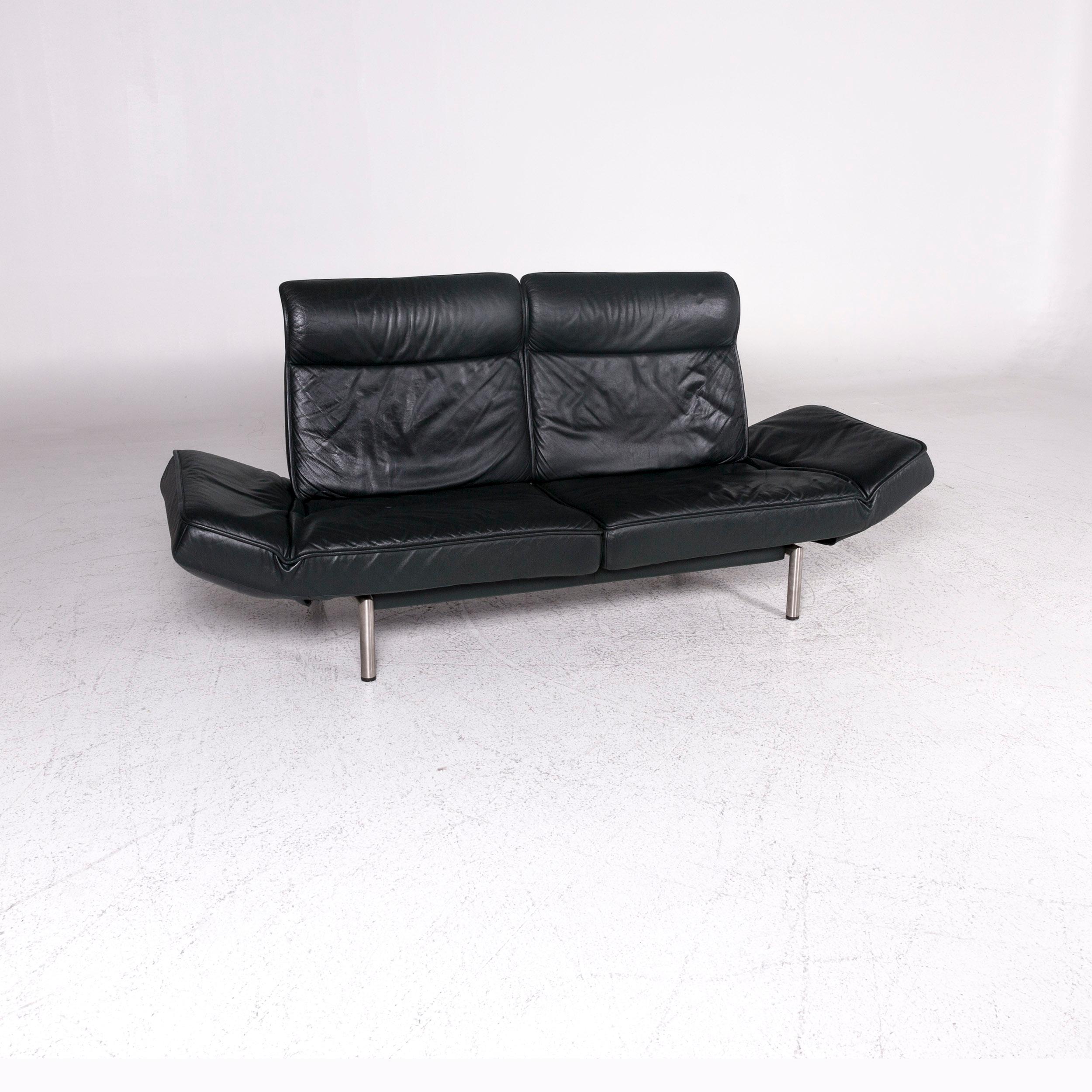 Modern De Sede DS 450 Leather Sofa Green Two-Seat Couch