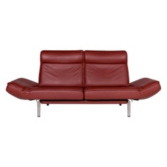 De Sede DS 450 Leather Sofa Red Two-Seat Relaxation Function Thomas Althaus
