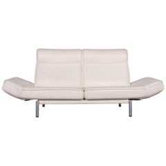 De Sede DS 450 Sofa Crème Beige Leather Three-Seat Couch Made in Switzerland