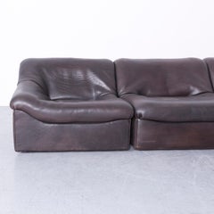 De Sede DS 46 Designer Leather Corner Sofa Brown Modular Function Couch