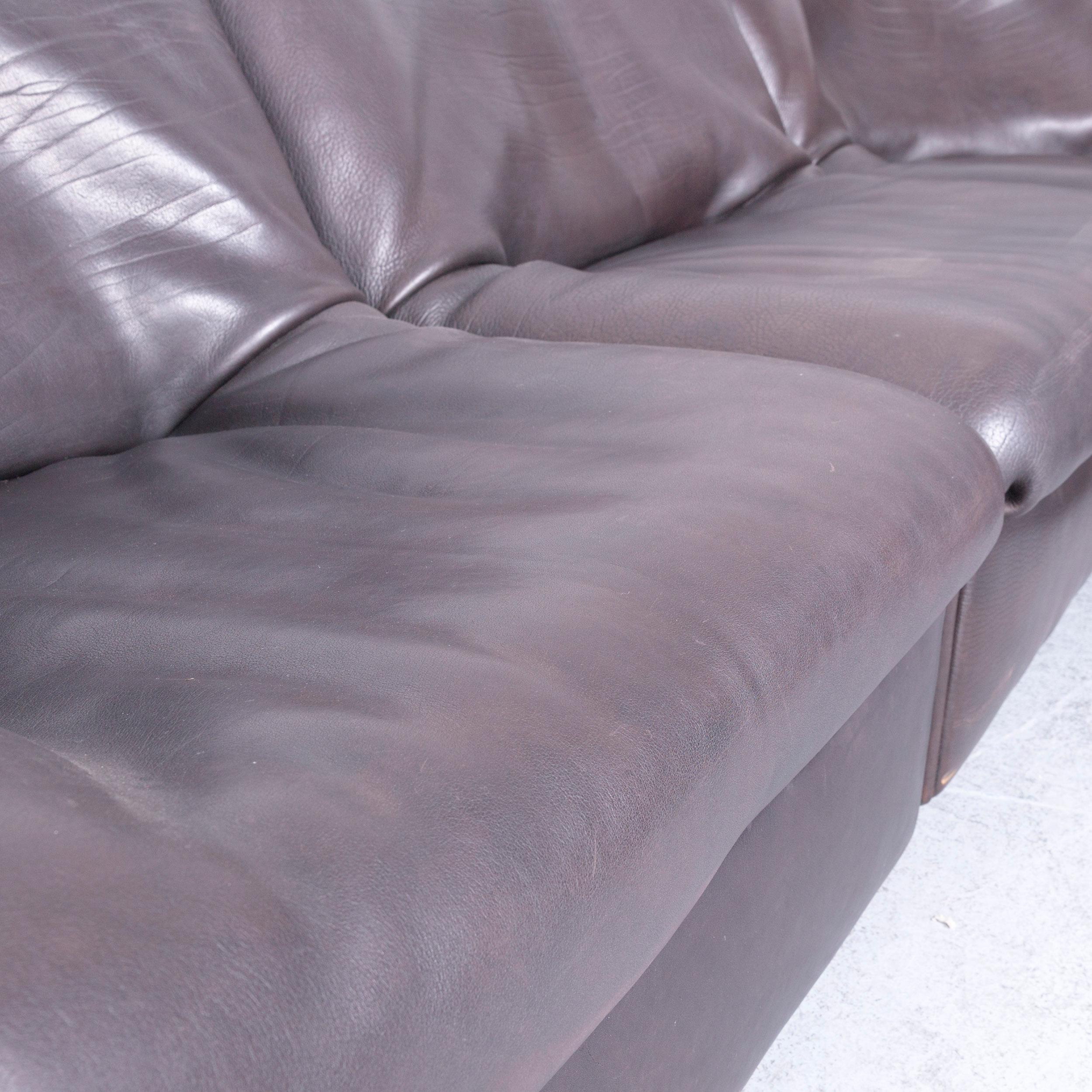 De Sede DS 46 Designer Leather Corner Sofa Brown Modular Function Couch  In Good Condition In Cologne, DE