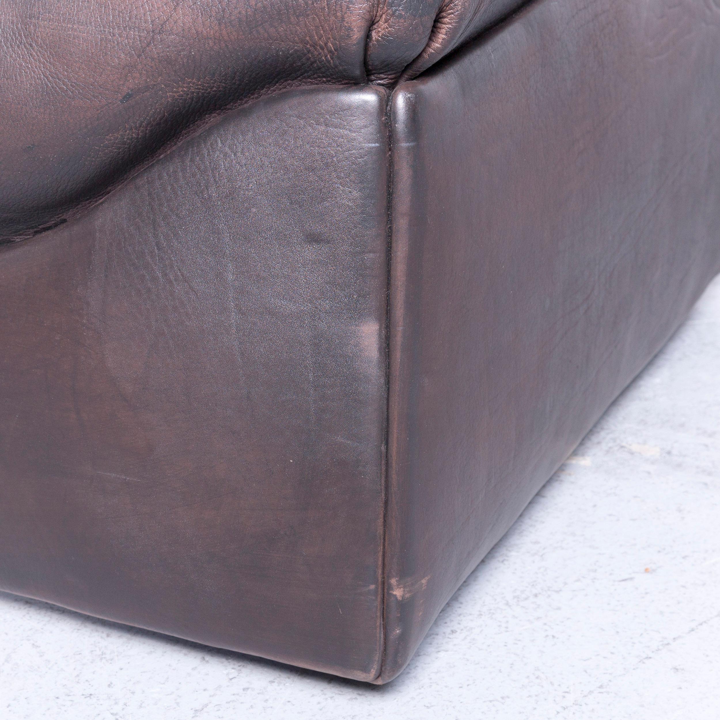 De Sede DS 46 Designer Leather Corner Sofa Brown Modular Function Couch  1