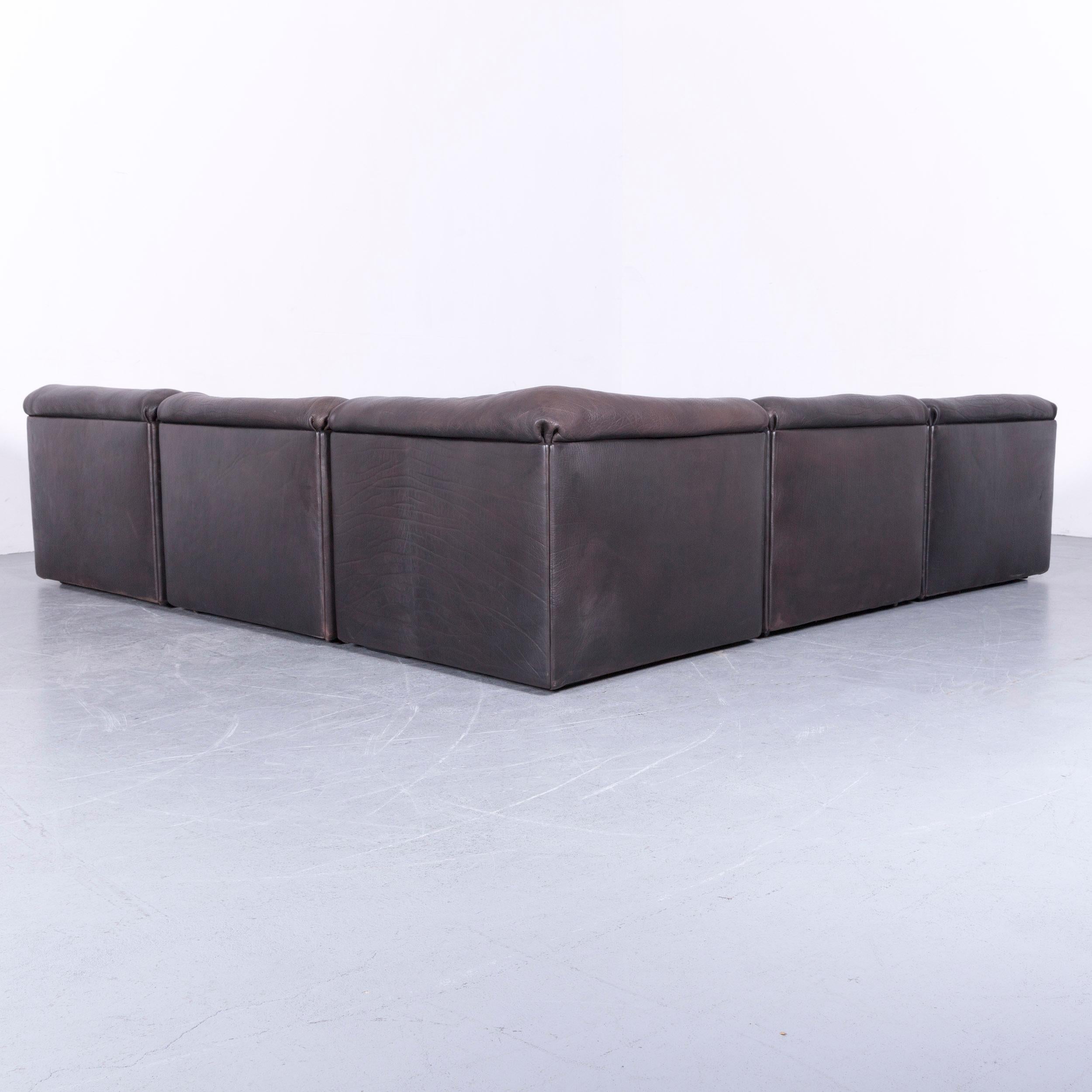 De Sede DS 46 Designer Leather Corner Sofa Brown Modular Function Couch  4