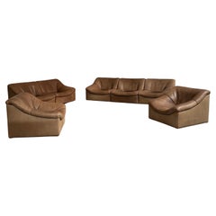 De Sede DS46 Set divano modulare Büffel Leder Sandfarben, Svizzera 1970er