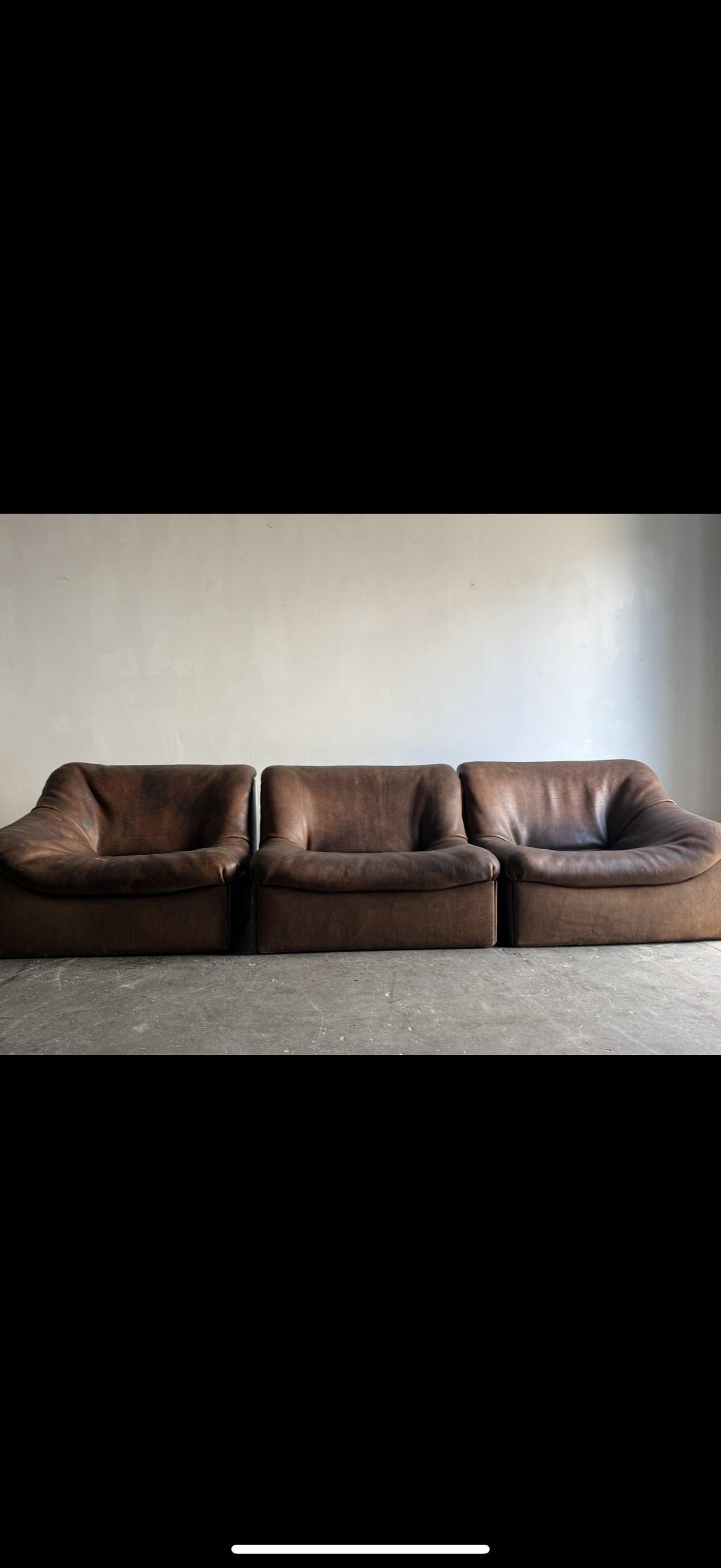 De Sede DS-46 Sofá modular, 3x unidades Cuero