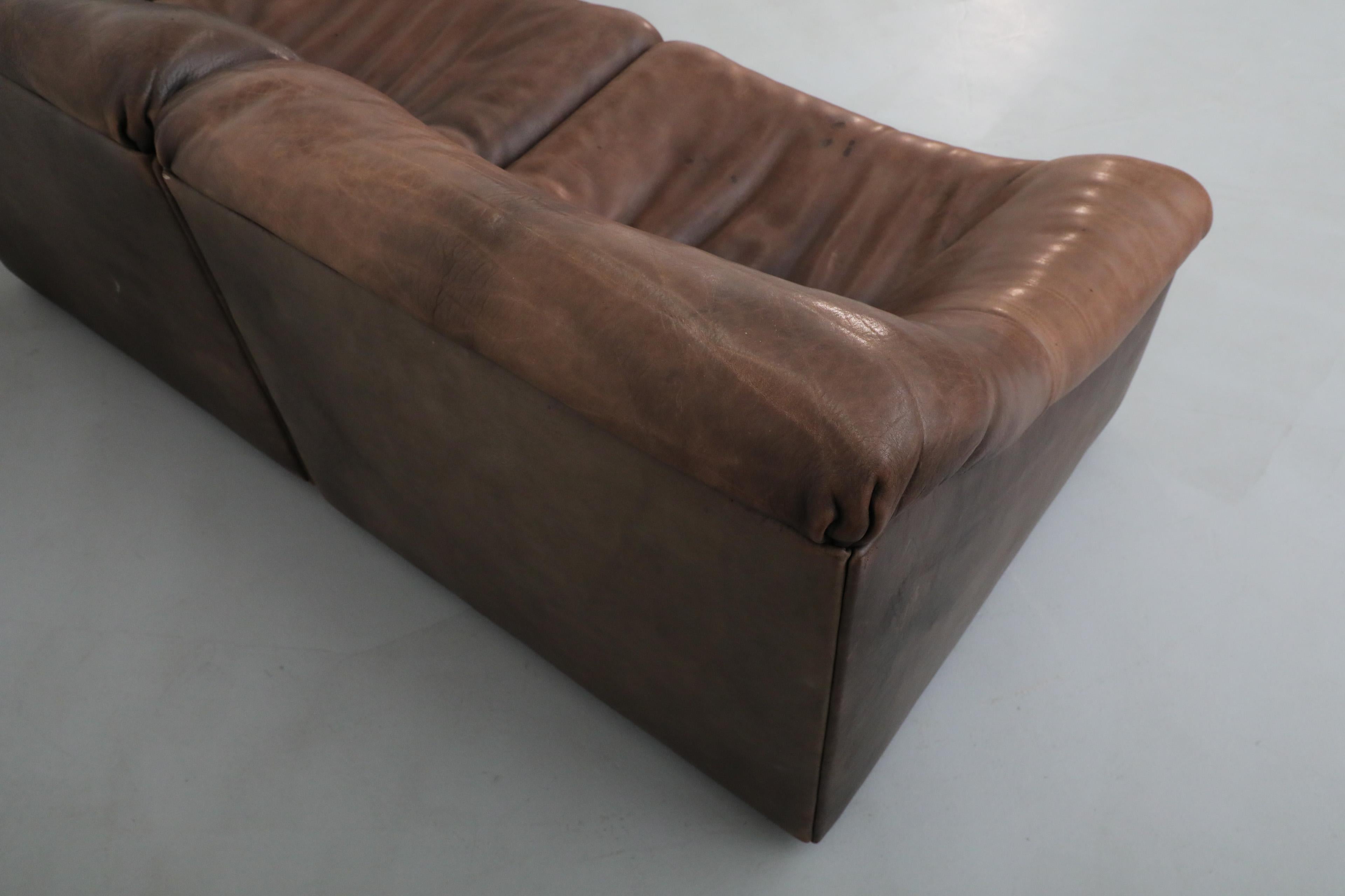 Leather De Sede 'DS-46' Modular Sofa, Switzerland 1970s For Sale
