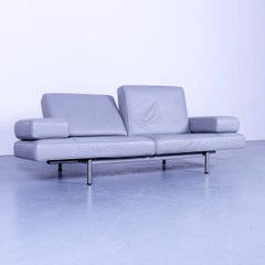 De Sede DS 460 Leather Sofa Grey Three-Seat Couch