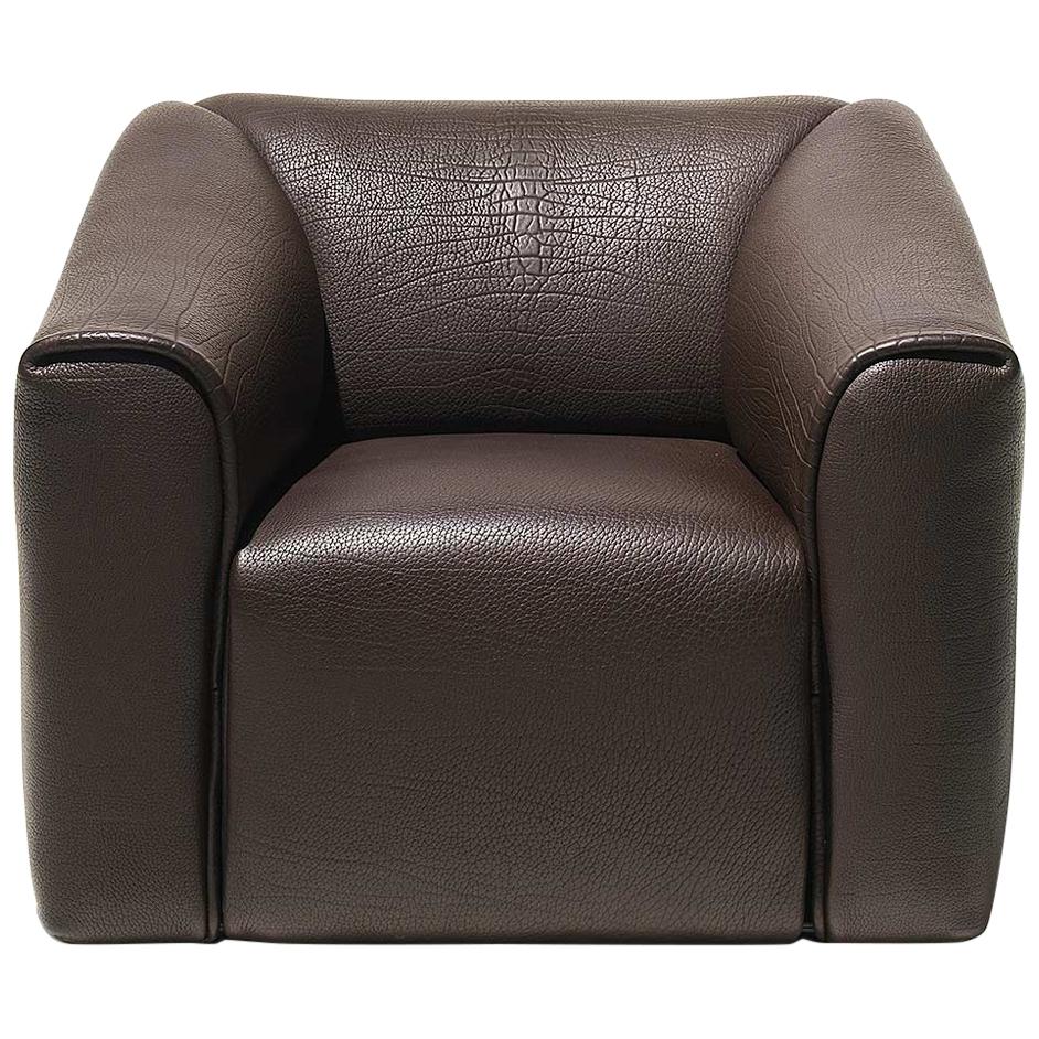 De Sede DS-47 Armchair in Brown Leather Upholstery by Antonella Scarpitta