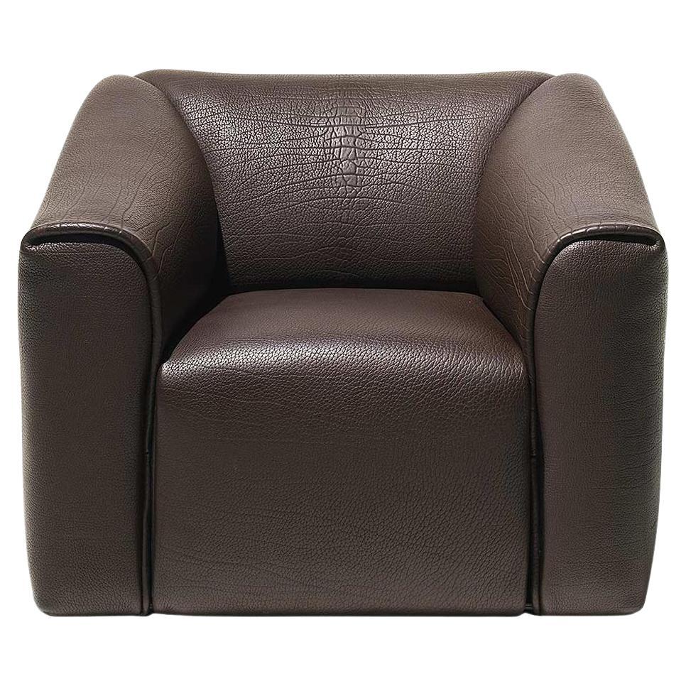 De Sede DS-47 Armchair in Brown Leather Upholstery by Antonella Scarpitta For Sale