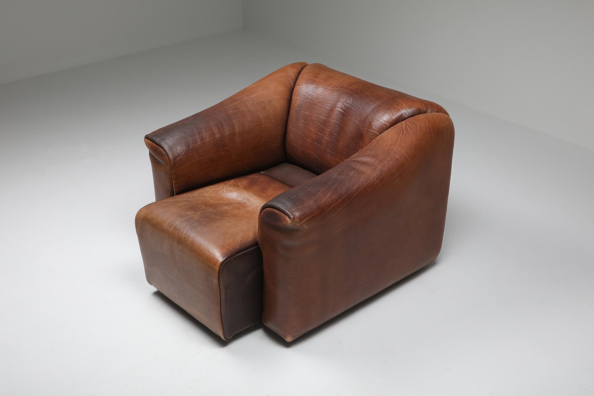 De Sede DS 47 Brown Leather Armchair In Excellent Condition In Antwerp, BE