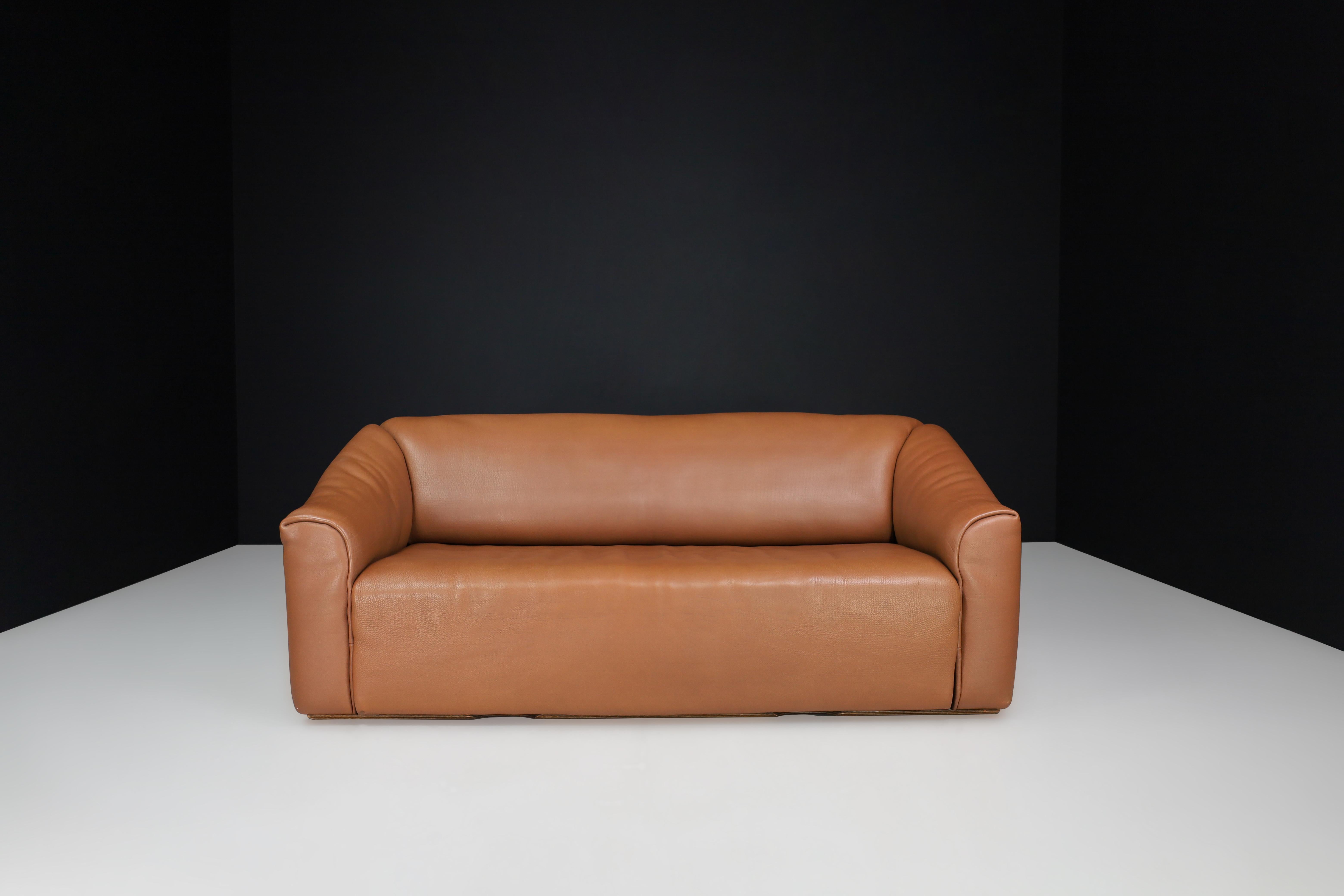 De Sede DS-47 neck leather sofa from Switzerland, 1970s

Presenting a De Sede DS-47 Neck Leather Sofa from Switzerland, crafted in the 1970s. This sofa is a sturdy and comfortable piece, constructed with 5mm thick NECK leather, boasting unique