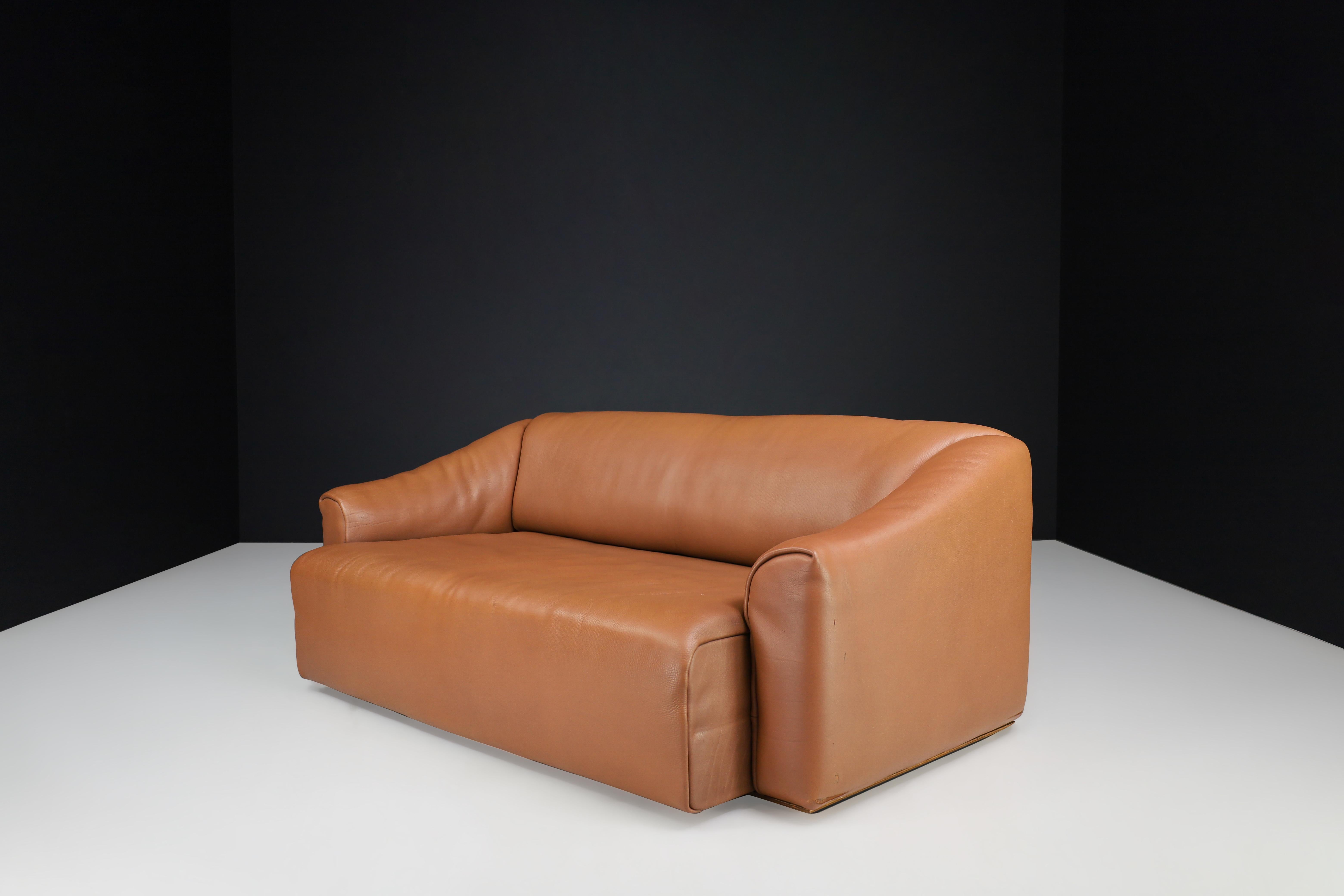 20th Century De Sede Ds-47 Brown Neck Leather Sofa from Switzerland, 1970s  For Sale