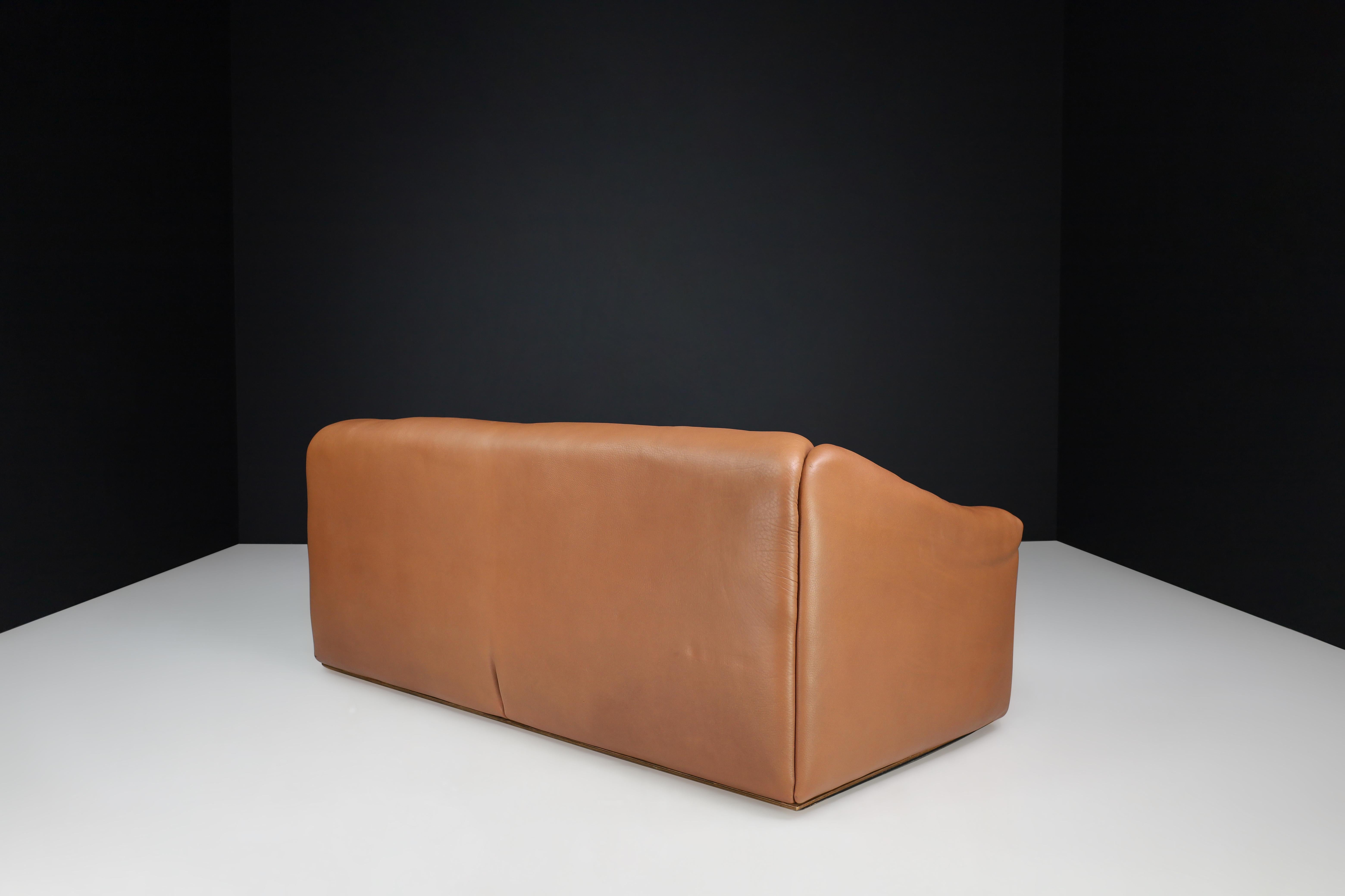 De Sede Ds-47 Brown Neck Leather Sofa from Switzerland, 1970s  For Sale 1