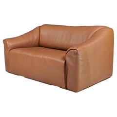 Used De Sede DS-47 Brown Neck Leather Two-Seat Sofa from Switzerland, 1970s