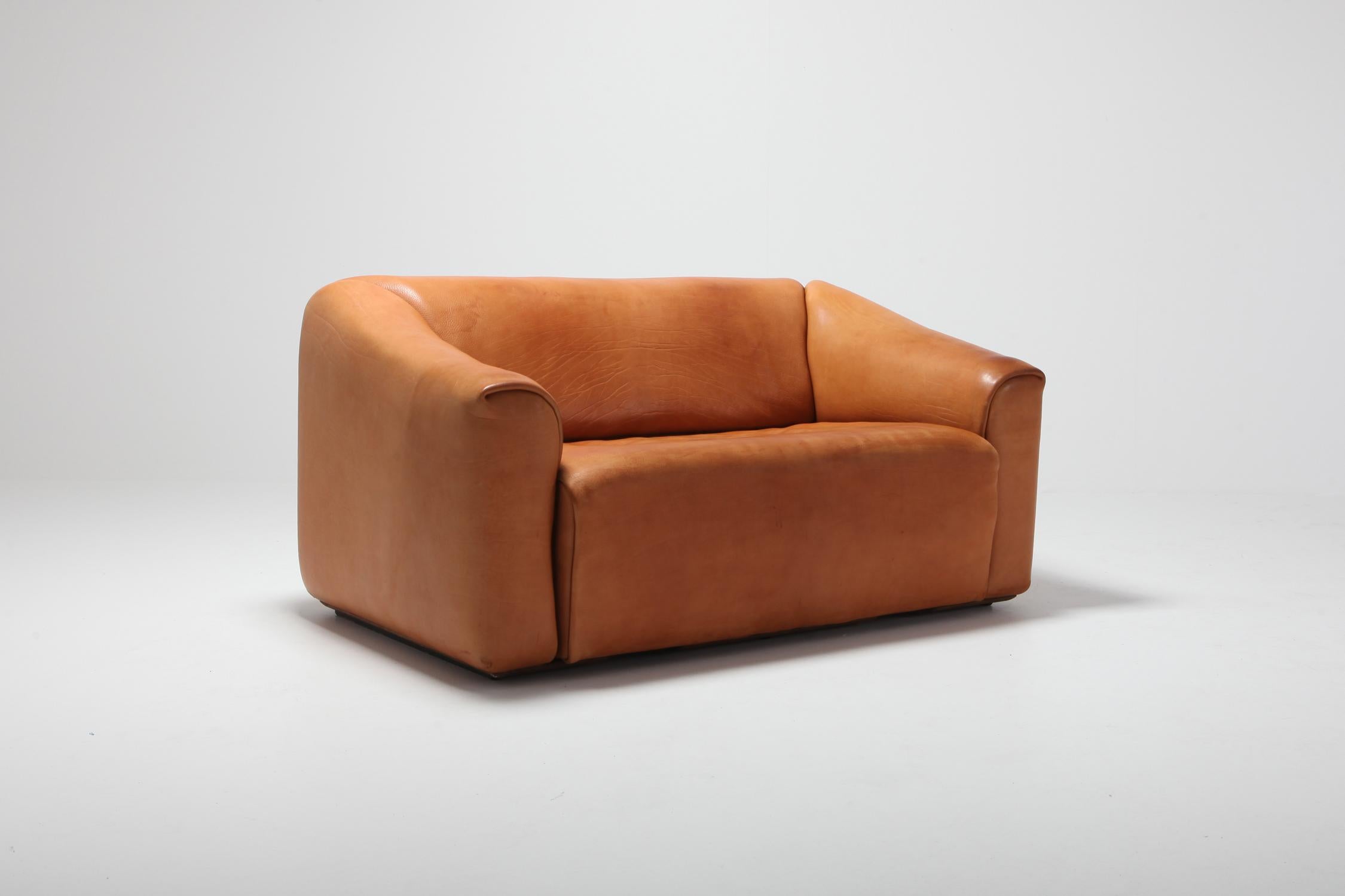 Late 20th Century De Sede DS 47 Cognac Leather Sofa