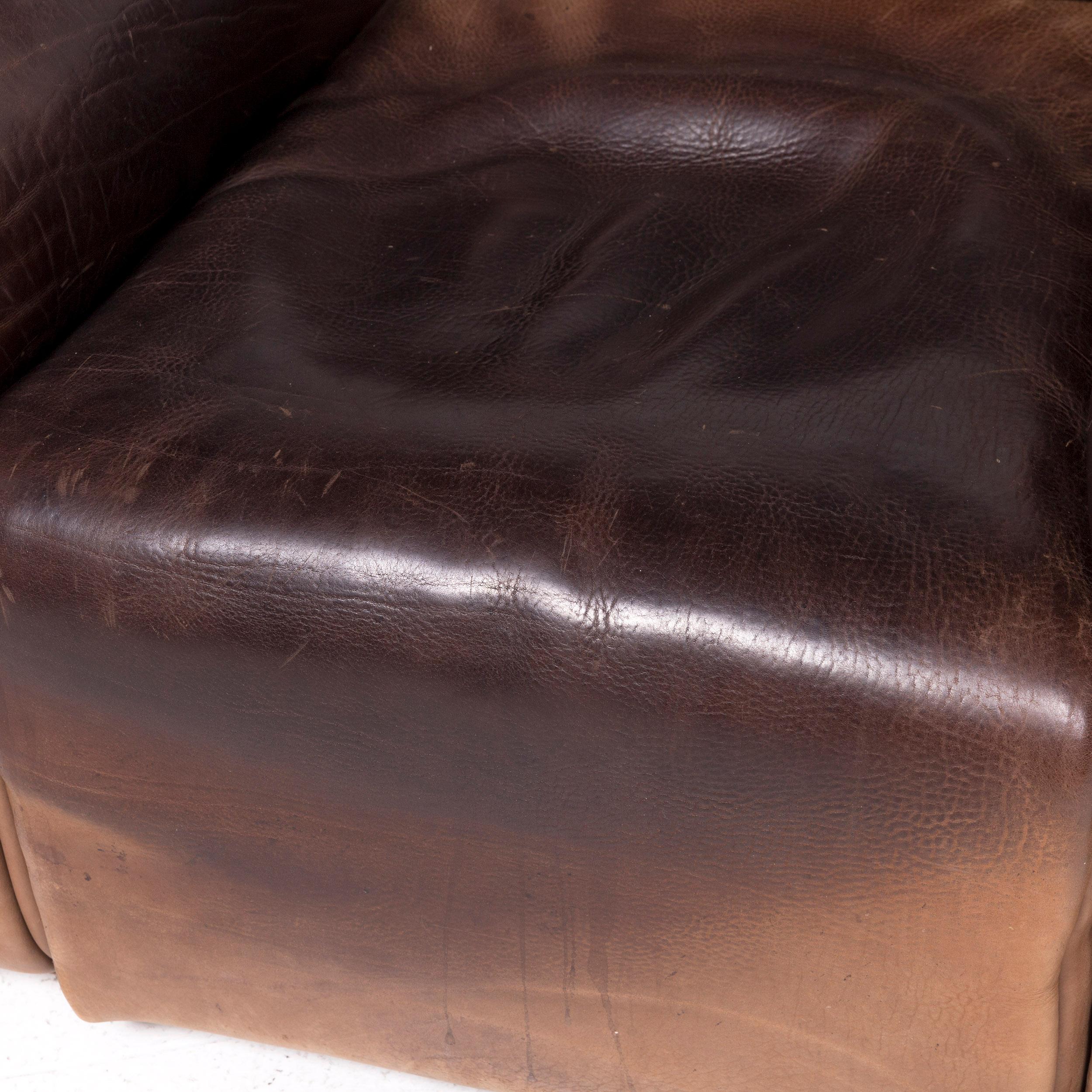 De Sede DS 47 Designer Leather Armchair Brown Genuine Leather Aniline im Zustand „Relativ gut“ im Angebot in Cologne, DE