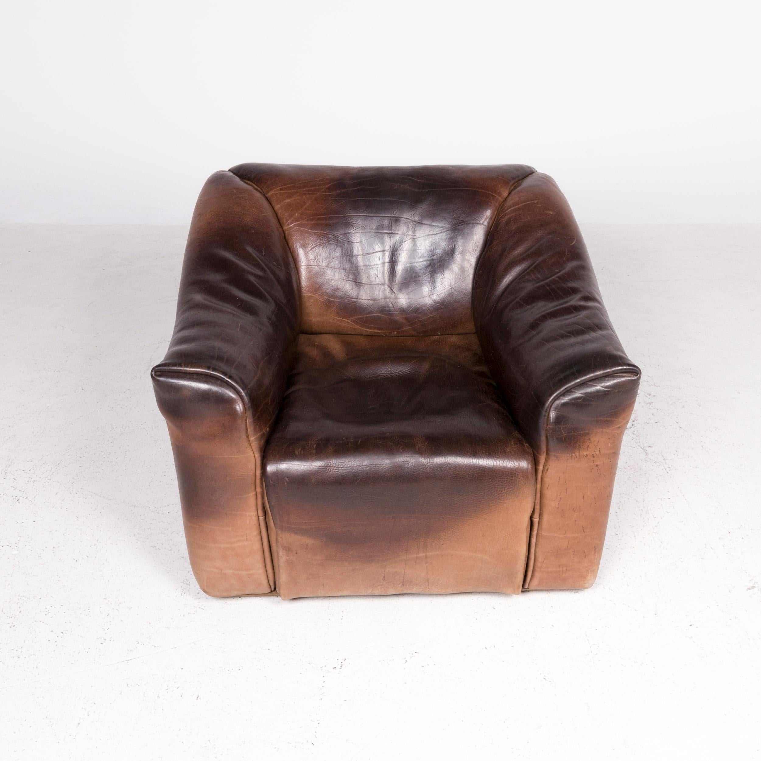 De Sede DS 47 Designer Leather Armchair Brown Genuine Leather Aniline (21. Jahrhundert und zeitgenössisch) im Angebot