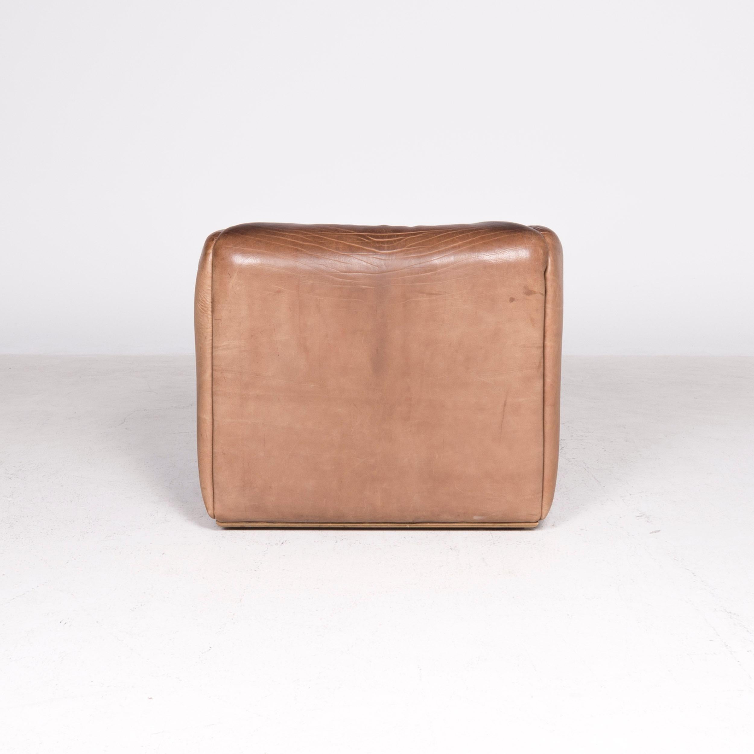 De Sede DS 47 Designer Leather Armchair Brown Genuine Leather Aniline im Angebot 1
