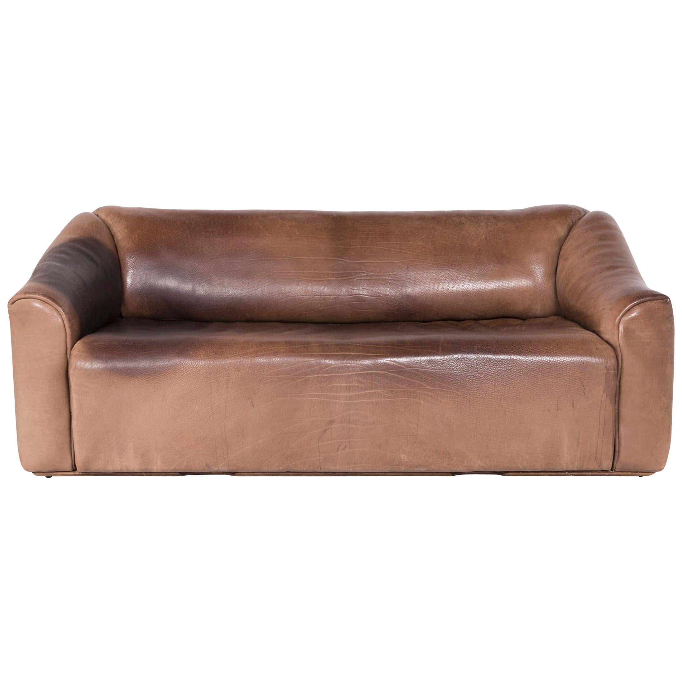 De Sede DS 47 Designer Leather Sofa 47 Genuine Leather Three-Seat Couch Anilin