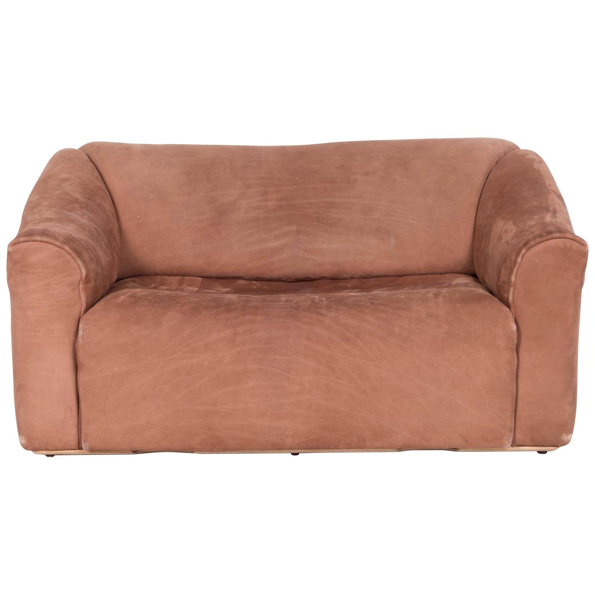 de Sede DS 47 Designer Leather Sofa Brown Genuine Leather Two-Seat Couch