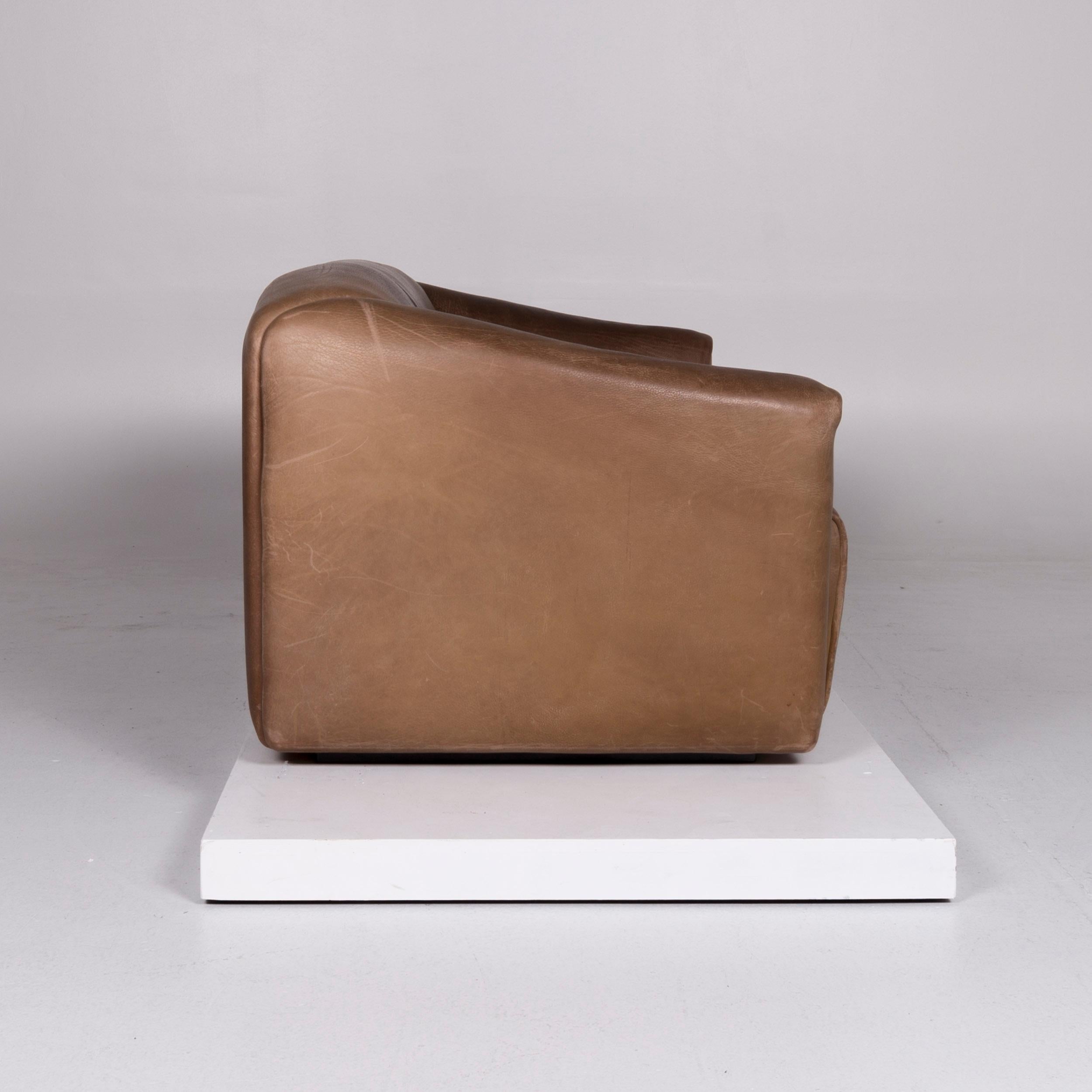 Contemporary De Sede Ds 47 Designer Leder Sofa Braun Zweisitzer For Sale