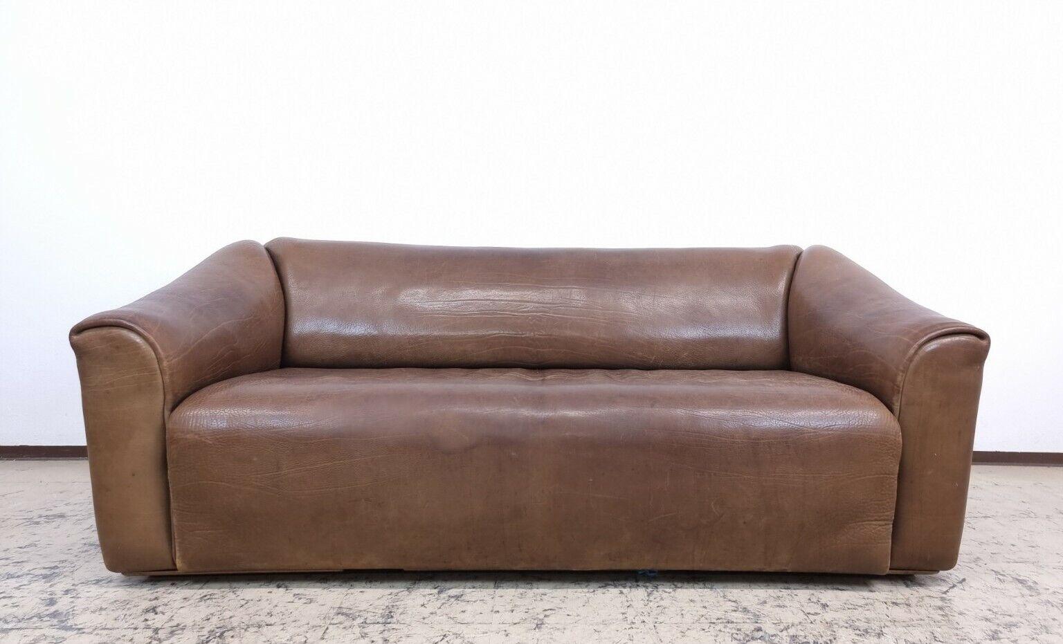 Brutalisme De Sede ds 47 Designersofa Echtledersofa Echtledercouch desede in braun Braun en vente
